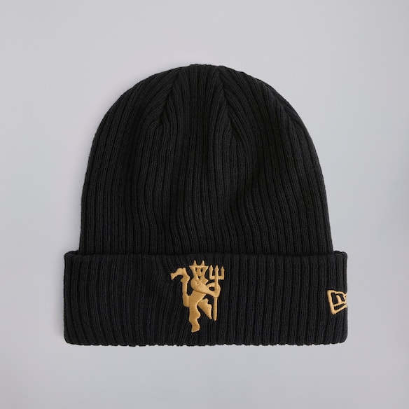 Manchester United x New Era Gold Devil Beanie Navy Navy blue