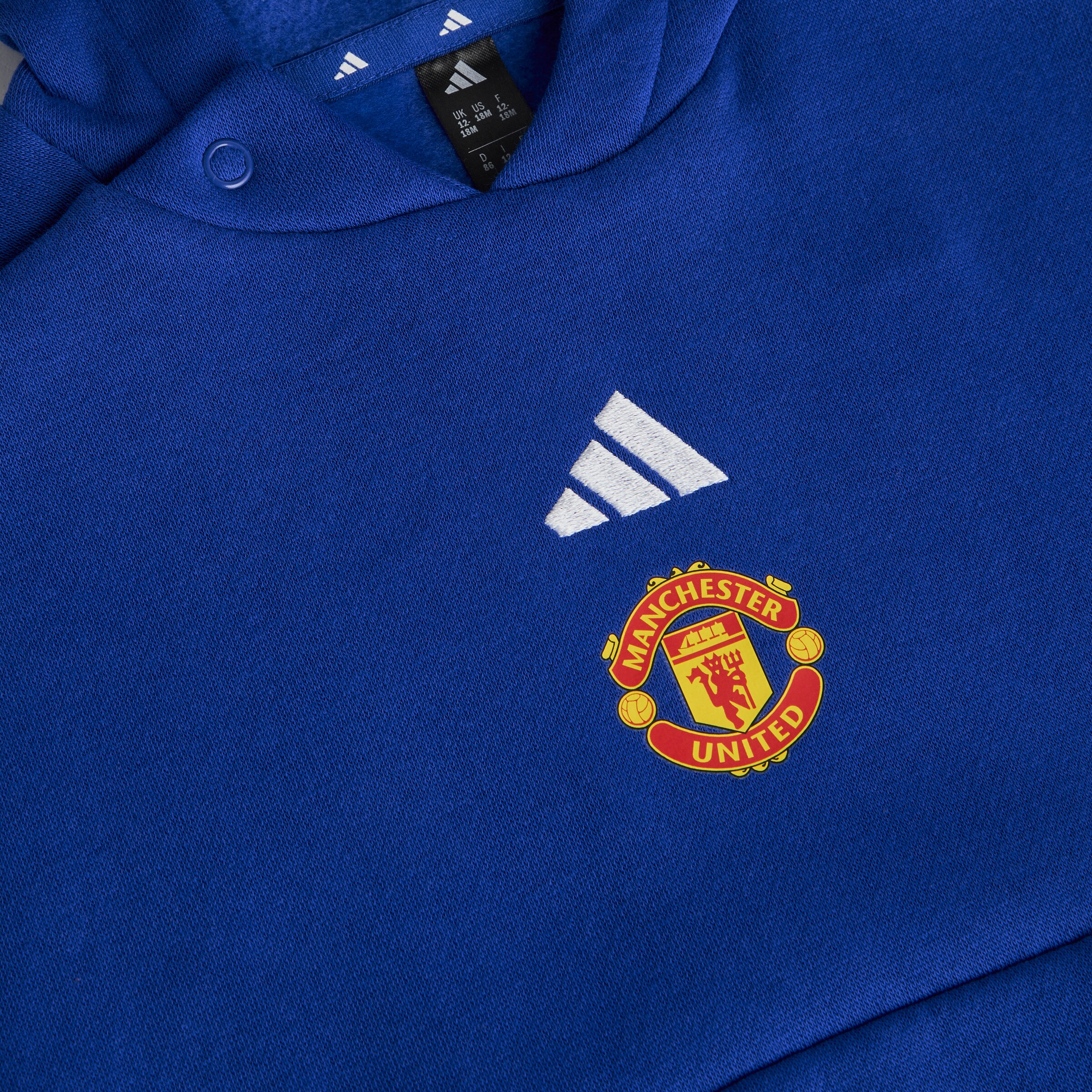 Manchester United x adidas Infant Essentials Hooded Jogger Set Blue Blue Detail [3-4]