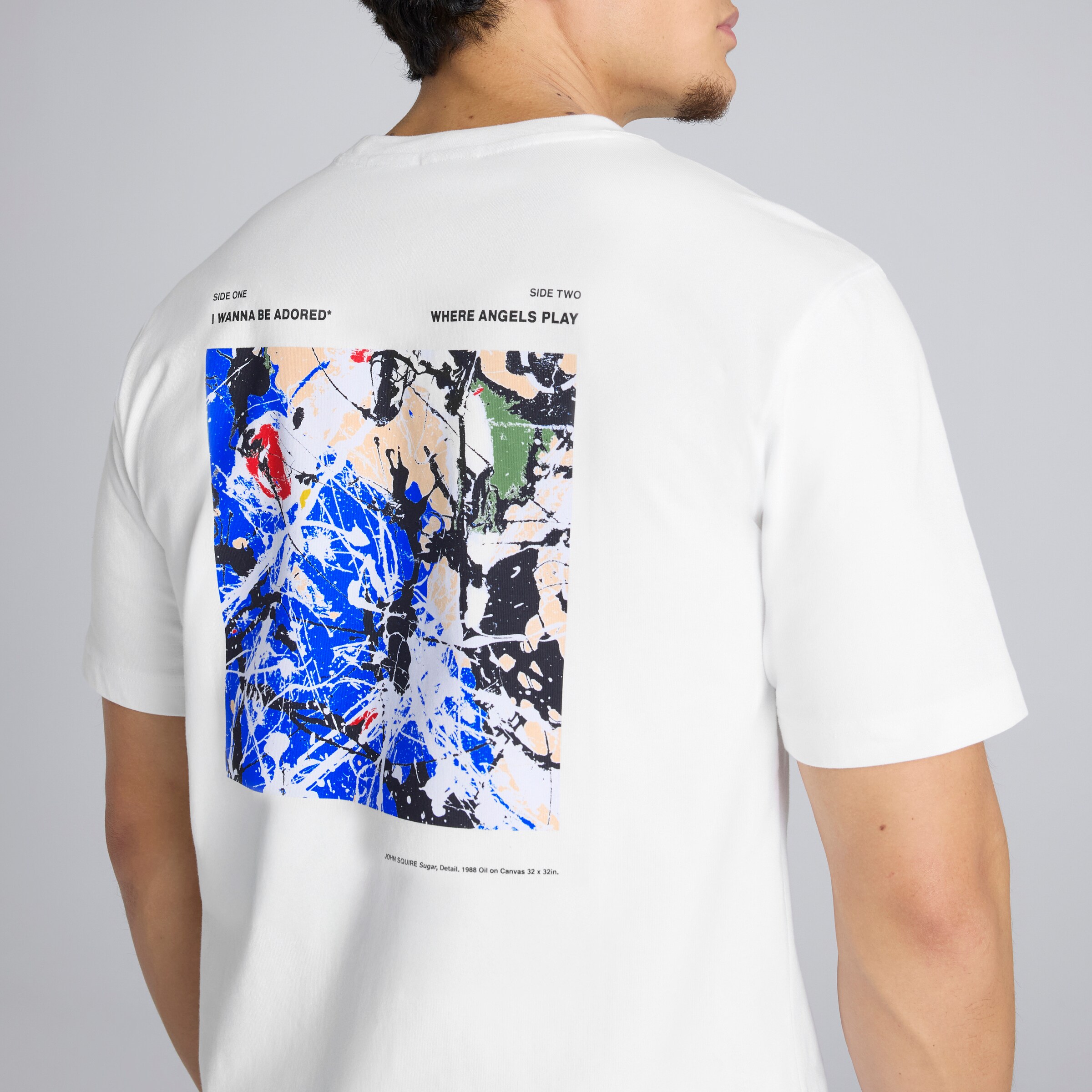 Manchester United x adidas Stone Roses T-Shirt White White Detail [5-7]