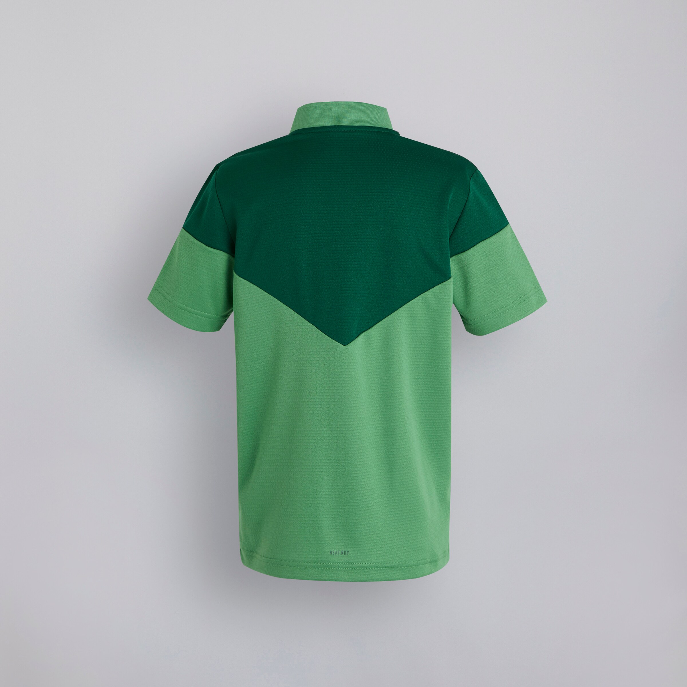 Manchester United x adidas Kids Golf HEAT.RDY Sport Collar Polo Shirt Green Green Detail [2-2]