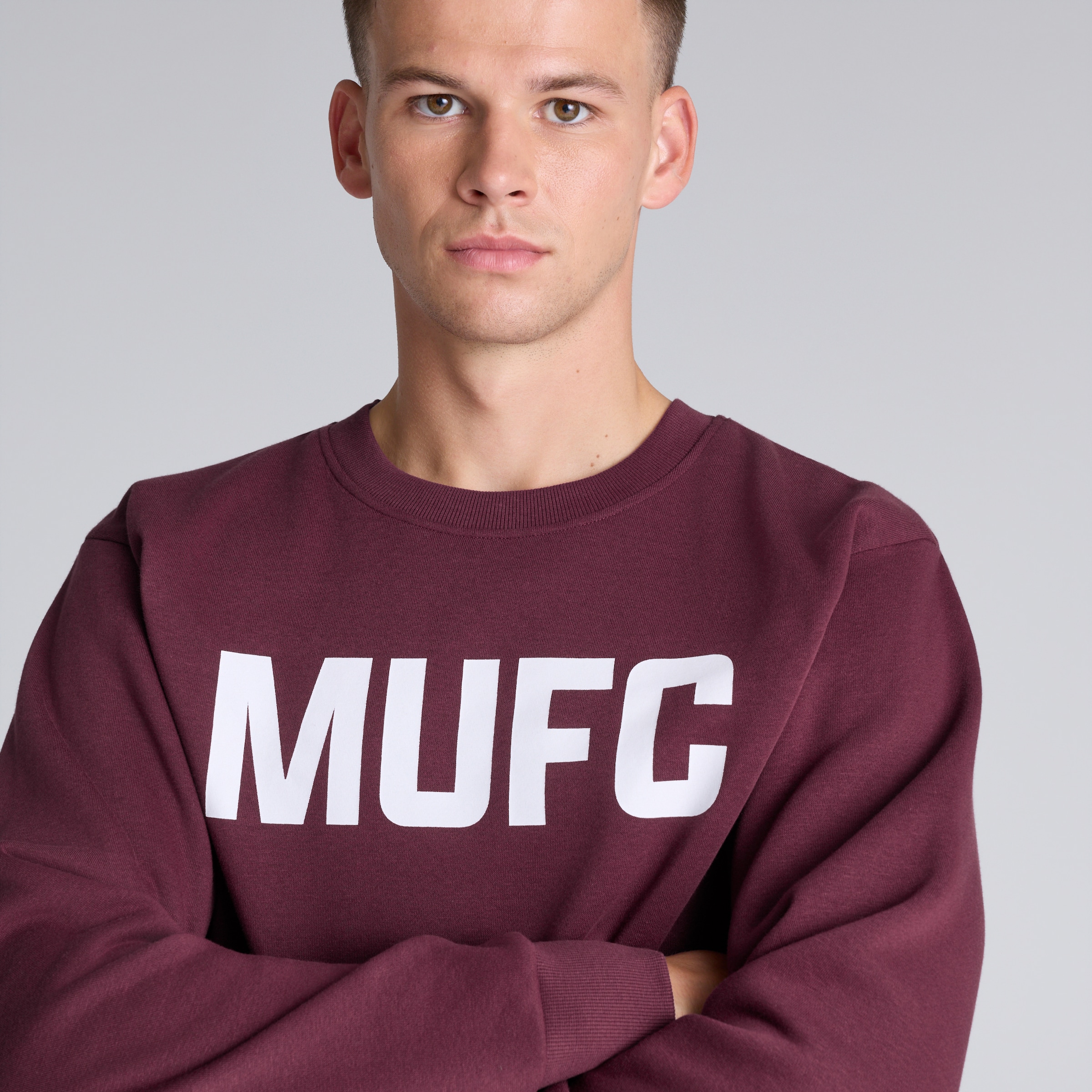 Manchester United MUFC Sweatshirt Burgundy Red Detail [4-5]