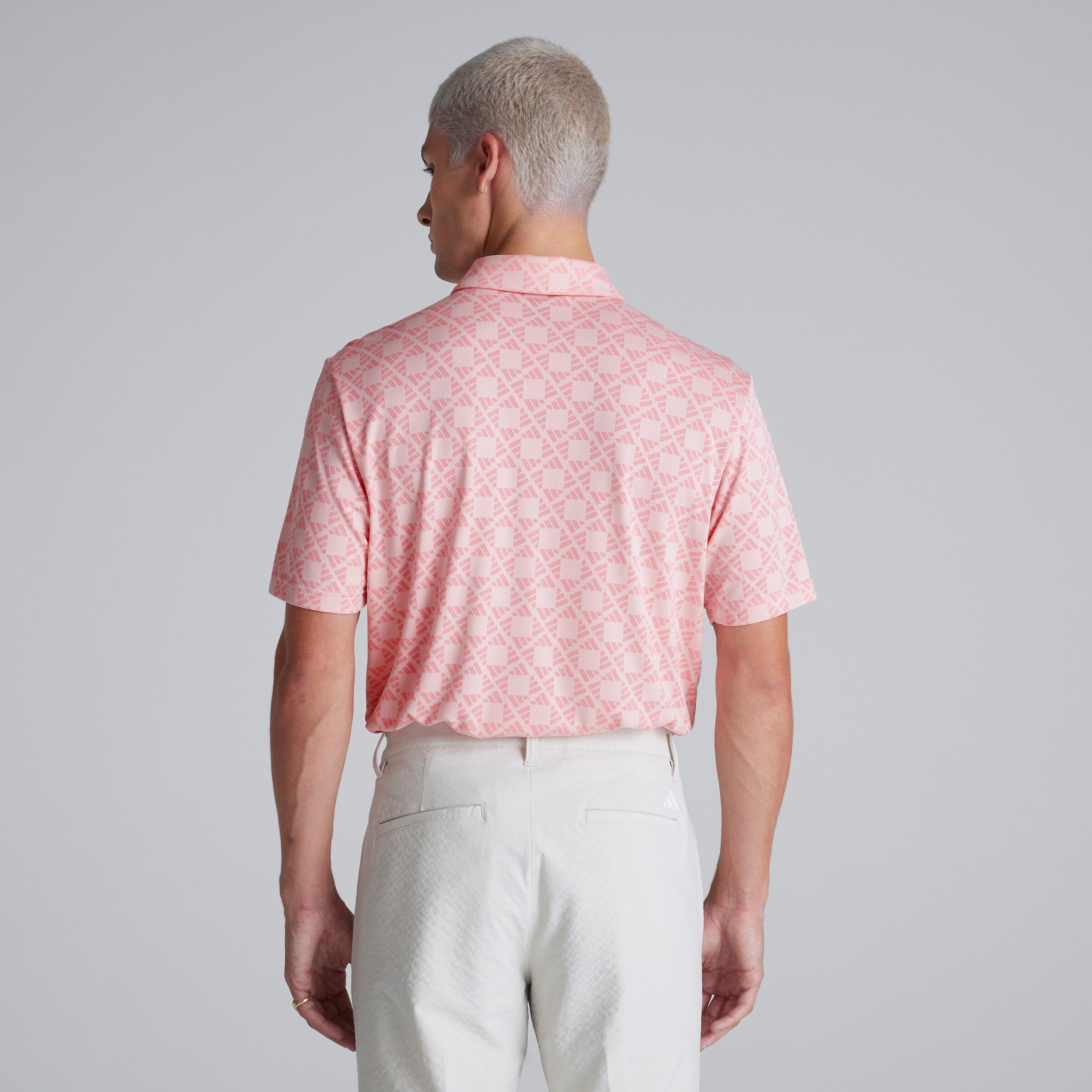 Adidas mens pink golf shirt online