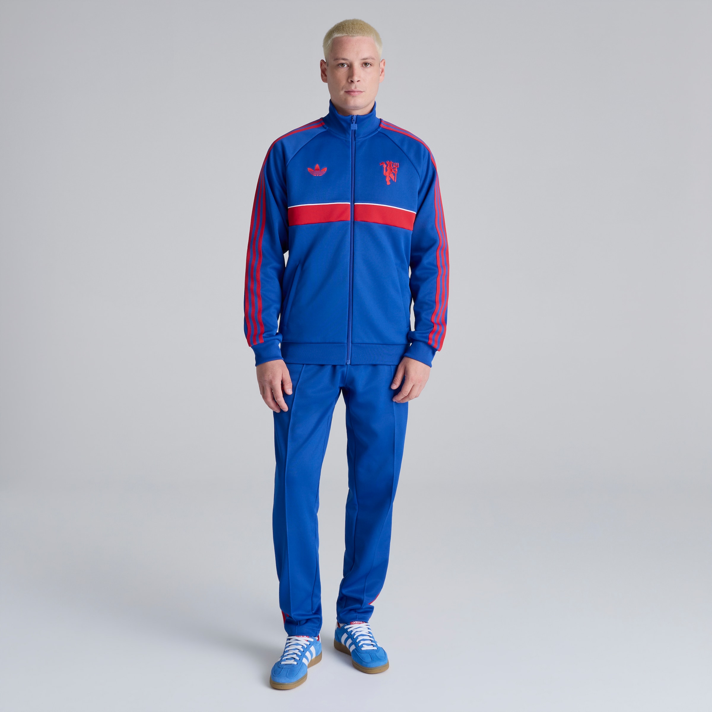 Manchester United x adidas Originals Track Top Blue Bleu Détail [3-6]
