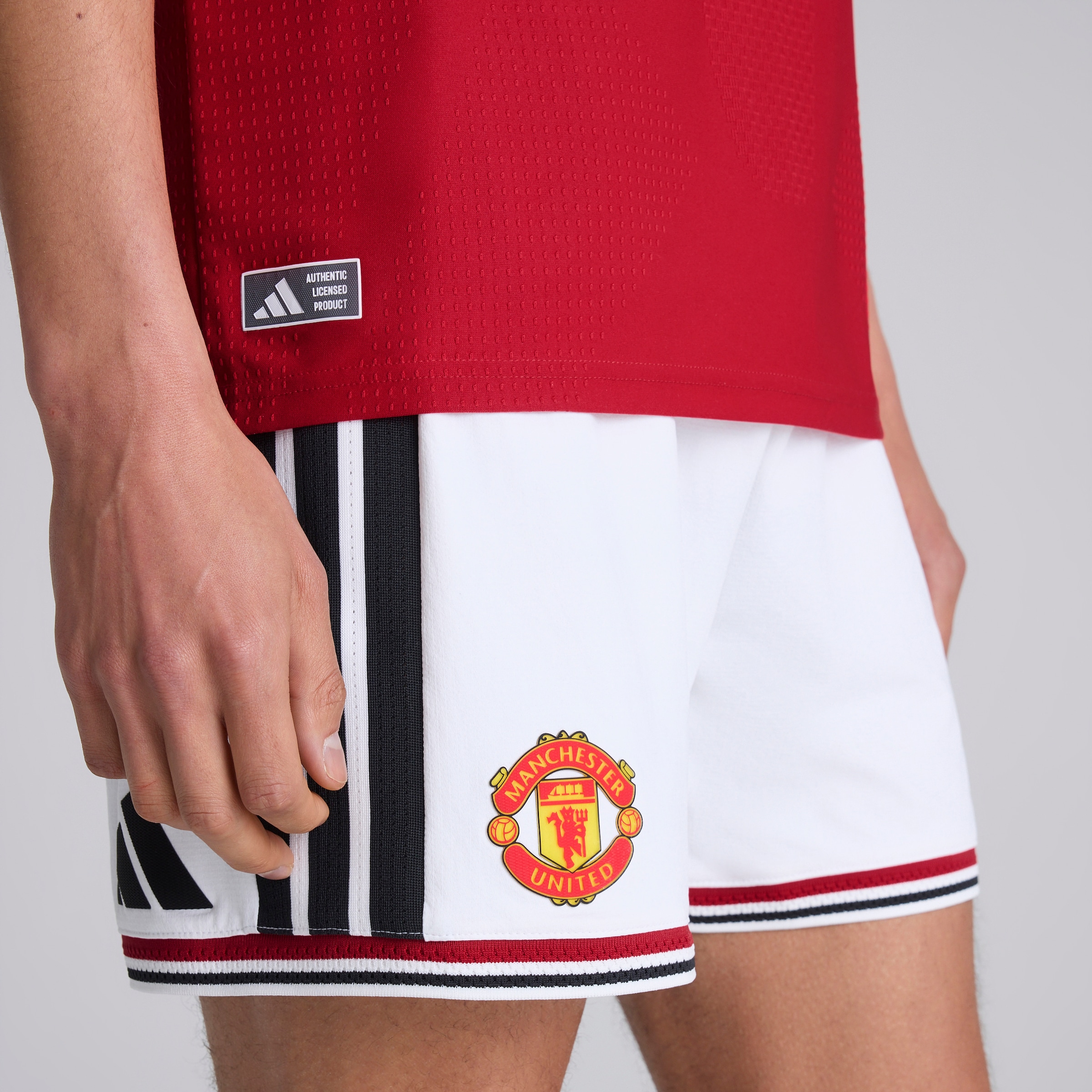 Manchester United 26/27 Home Authentic Shorts White Blanc Détail [4-5]