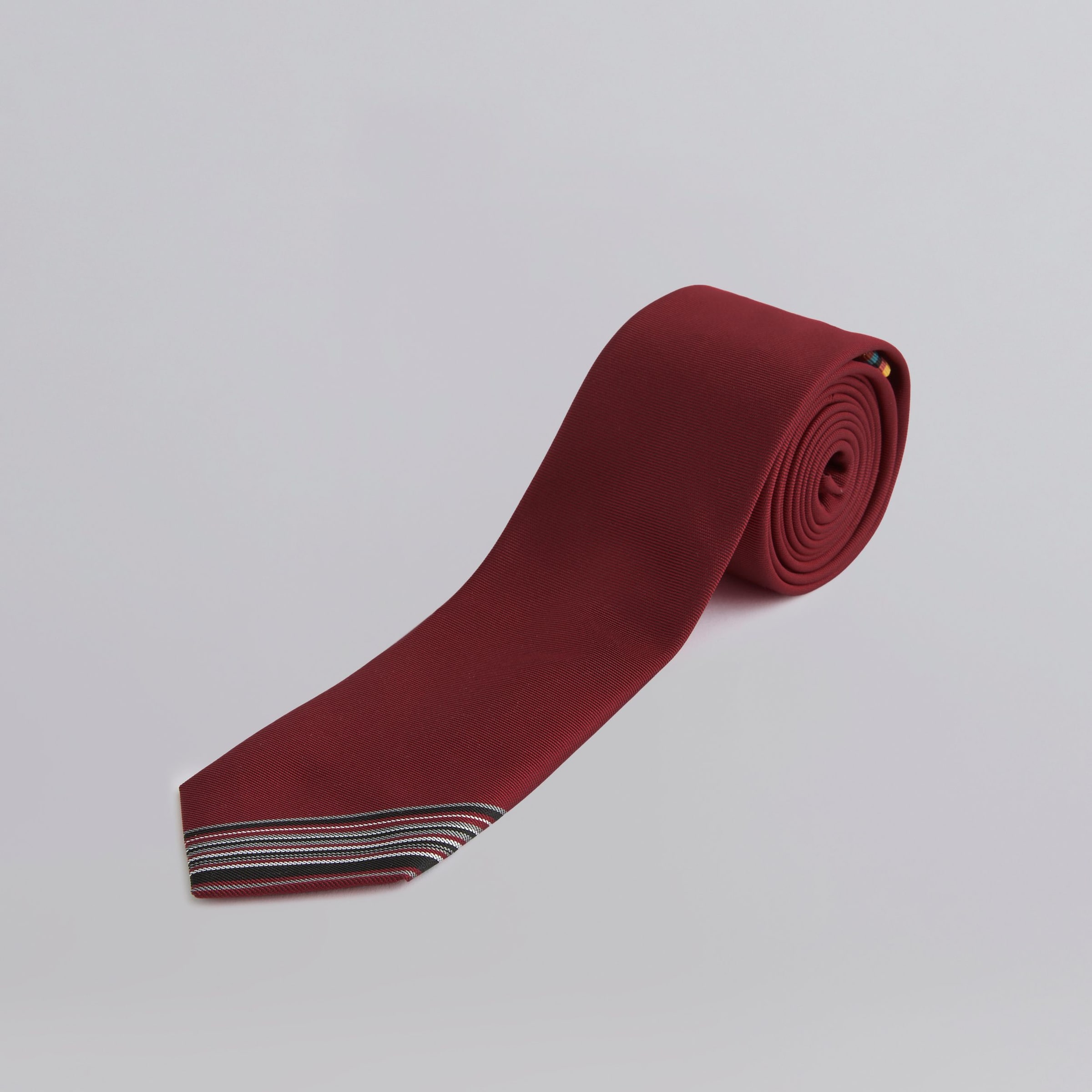 Manchester United x Paul Smith Stripe Tipping Tie Red