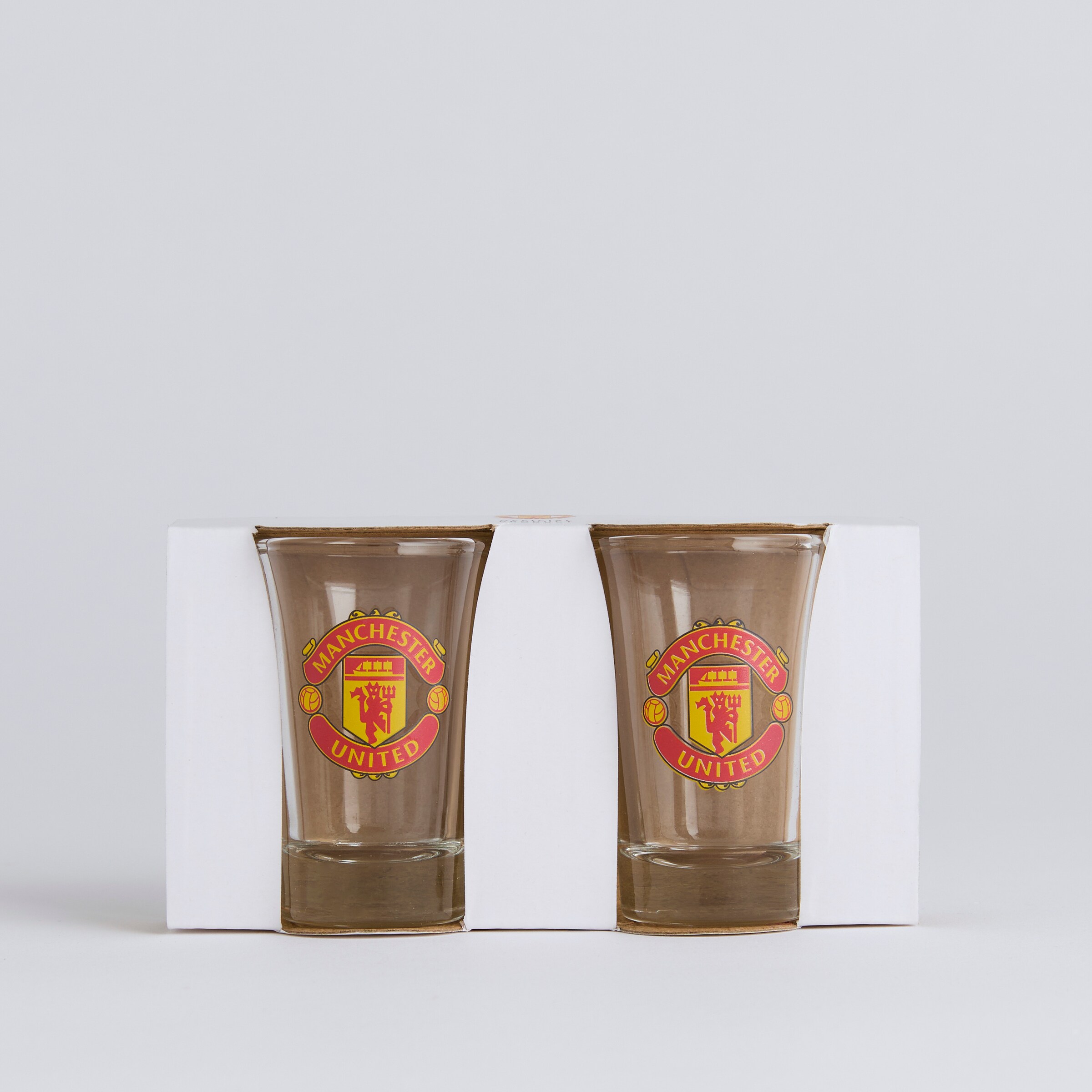 Manchester United Shot Glasses 2 Pack Clear Détail [2-4]