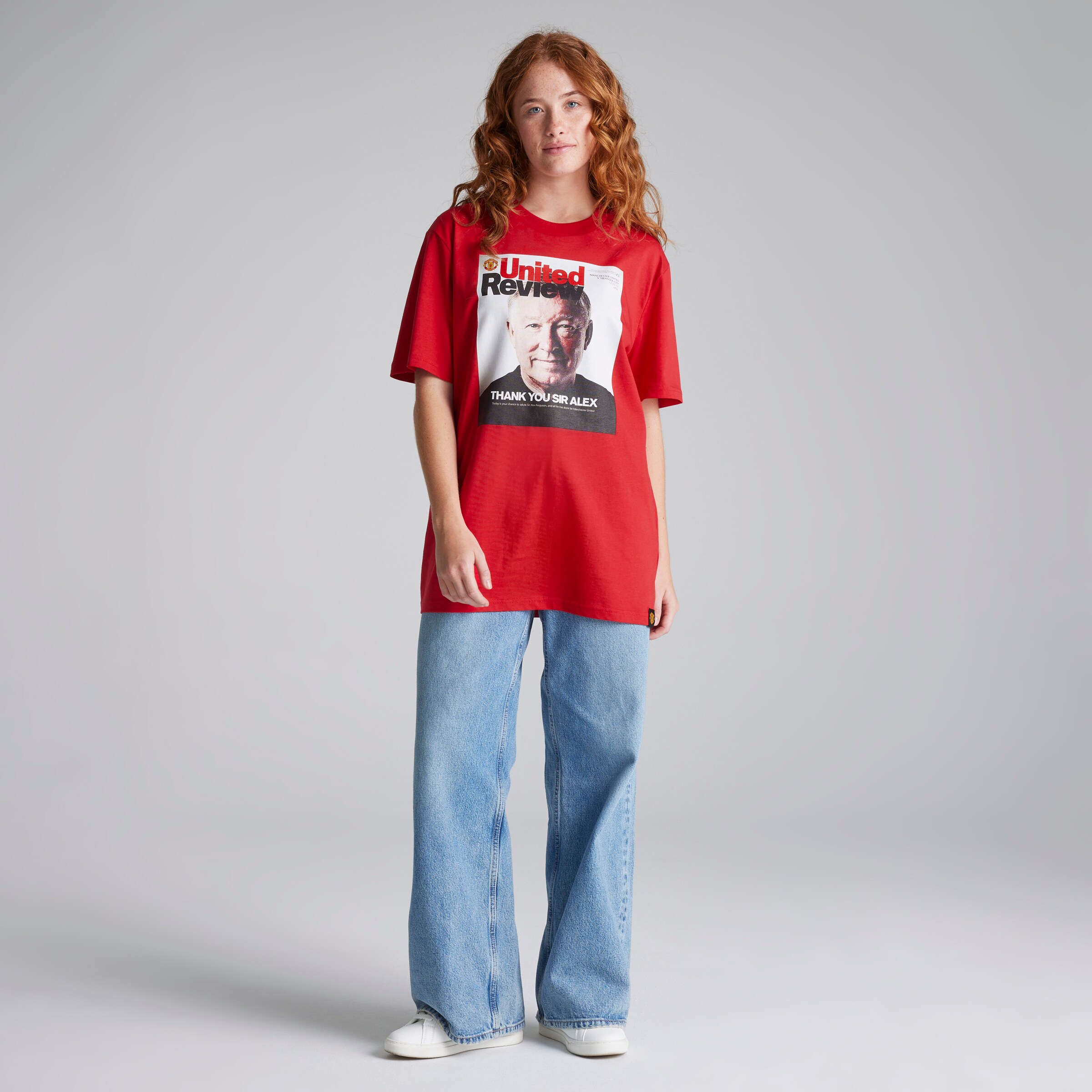 Manchester United Thank You Sir Alex T-Shirt Red Rouge Détail [6-8]