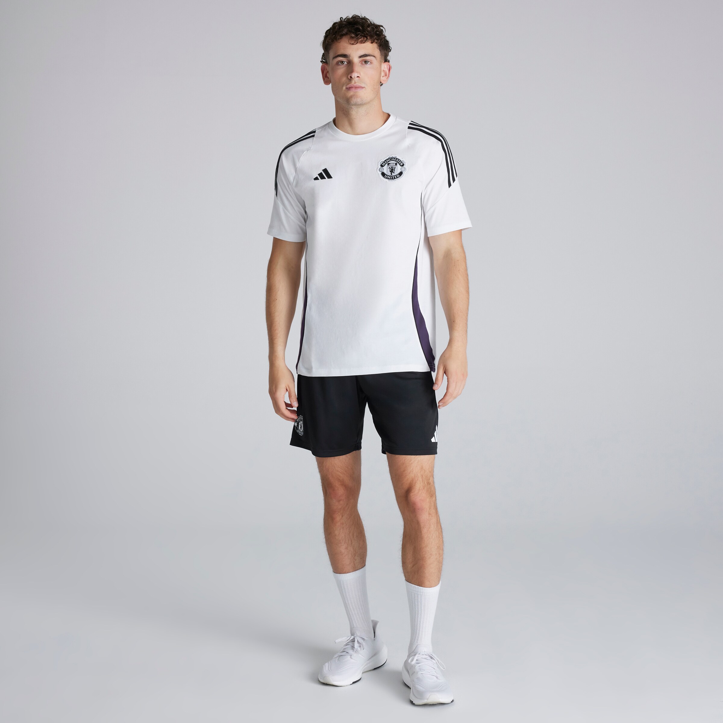 Manchester United Tiro 25 Competition Cotton T-Shirt Blanc Détail [3-7]