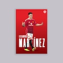 Manchester United Martinez Illustrated A2 Poster Red