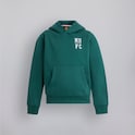 Manchester United Kids Varsity Back Print Overhead Hoodie Green