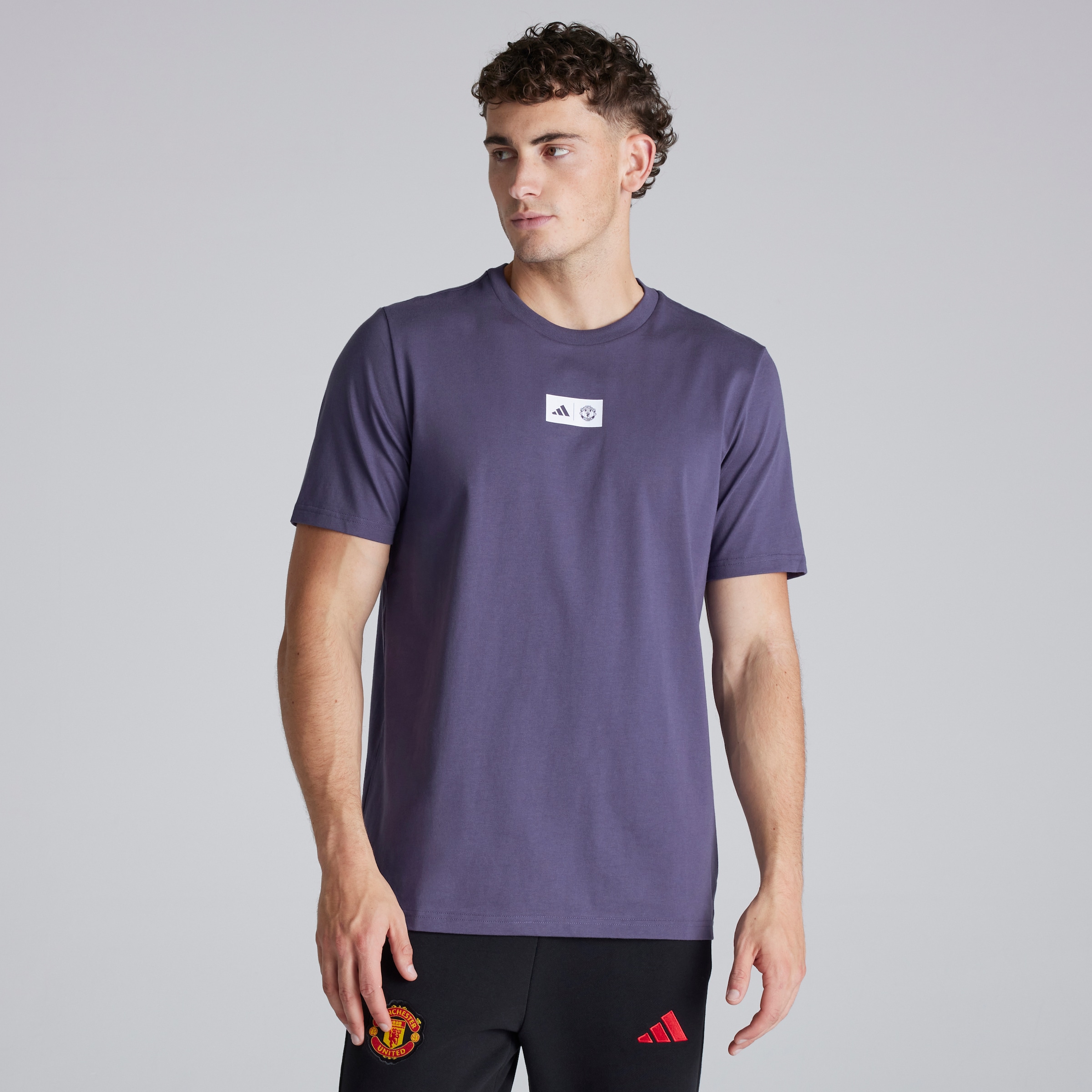 Manchester United Seasonal Graphic T-Shirt Purple Purple