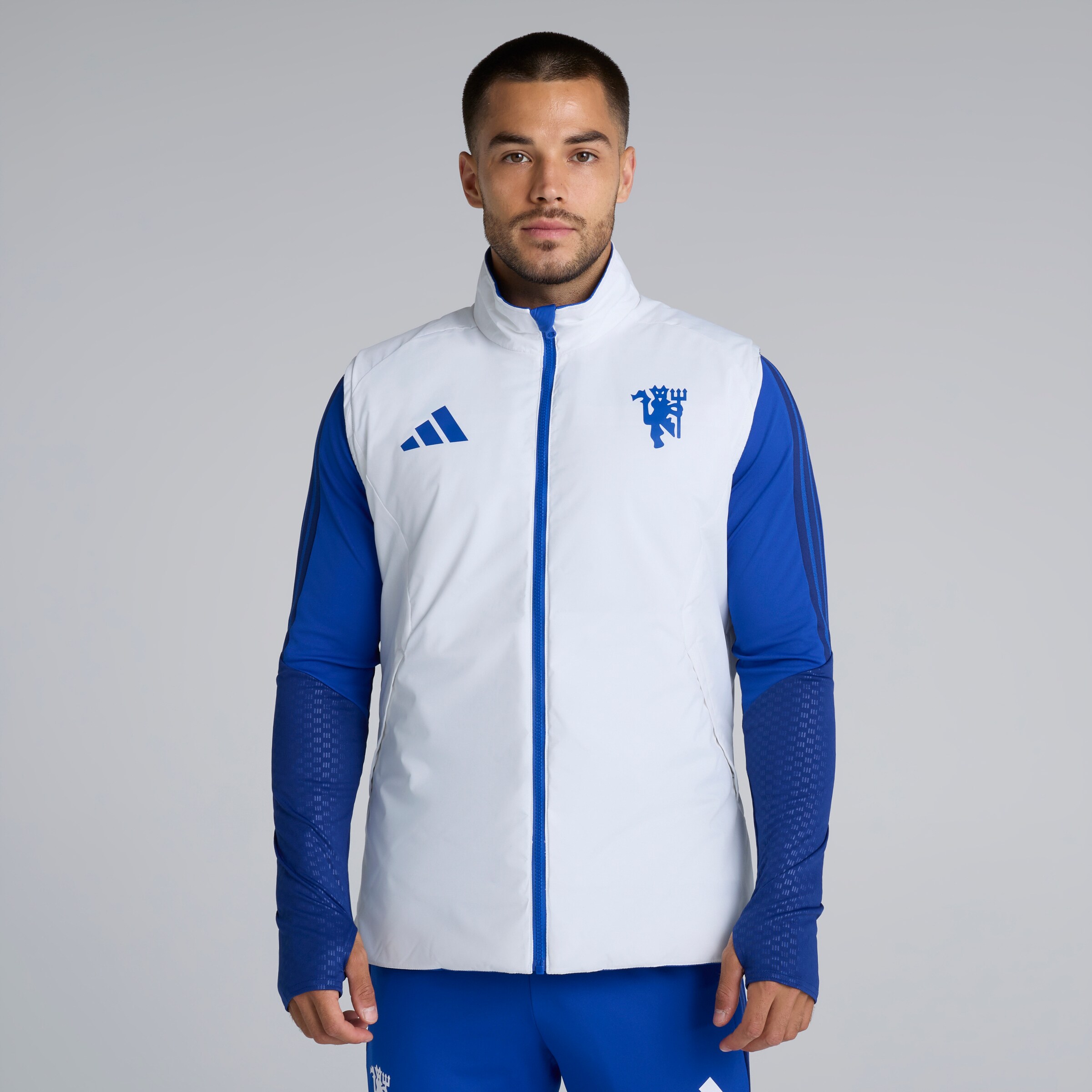 Manchester United 26/27 Cup Training Tiro Winterized Vest Blue 蓝色 细节 [7-7]