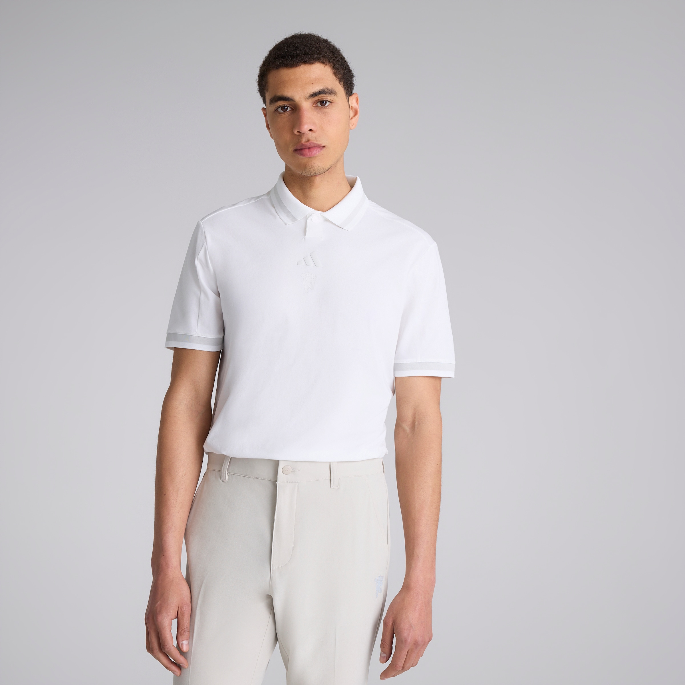 Manchester United x adidas Golf Beyond The Course Poloshirt Weiß Weiss