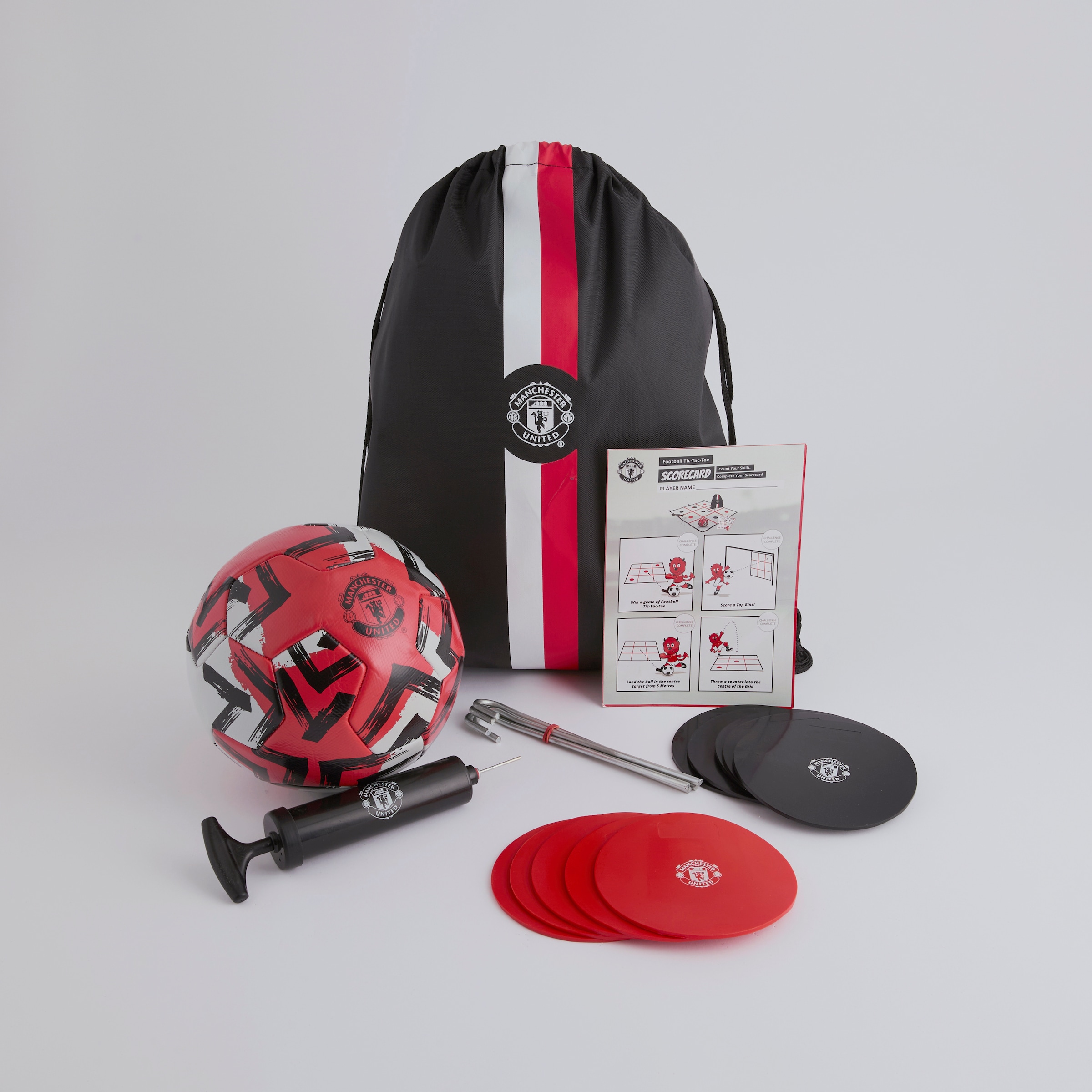 Manchester United Tic Tac Toe Activity Set Black Black