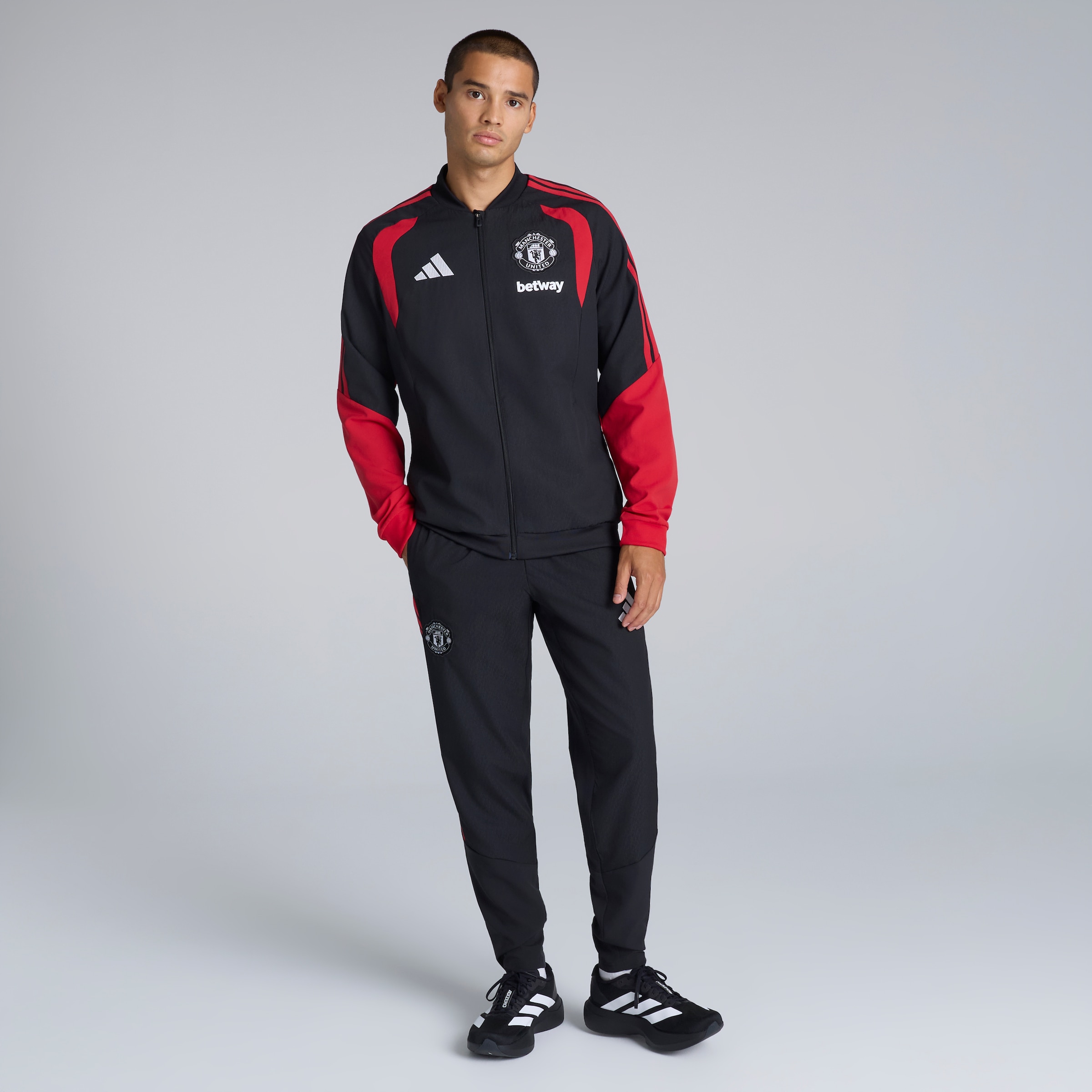 Manchester United 26/27 Training Tiro Presentation Jacket Black (Sponsored) 검정색 세부 사항 [3-5]