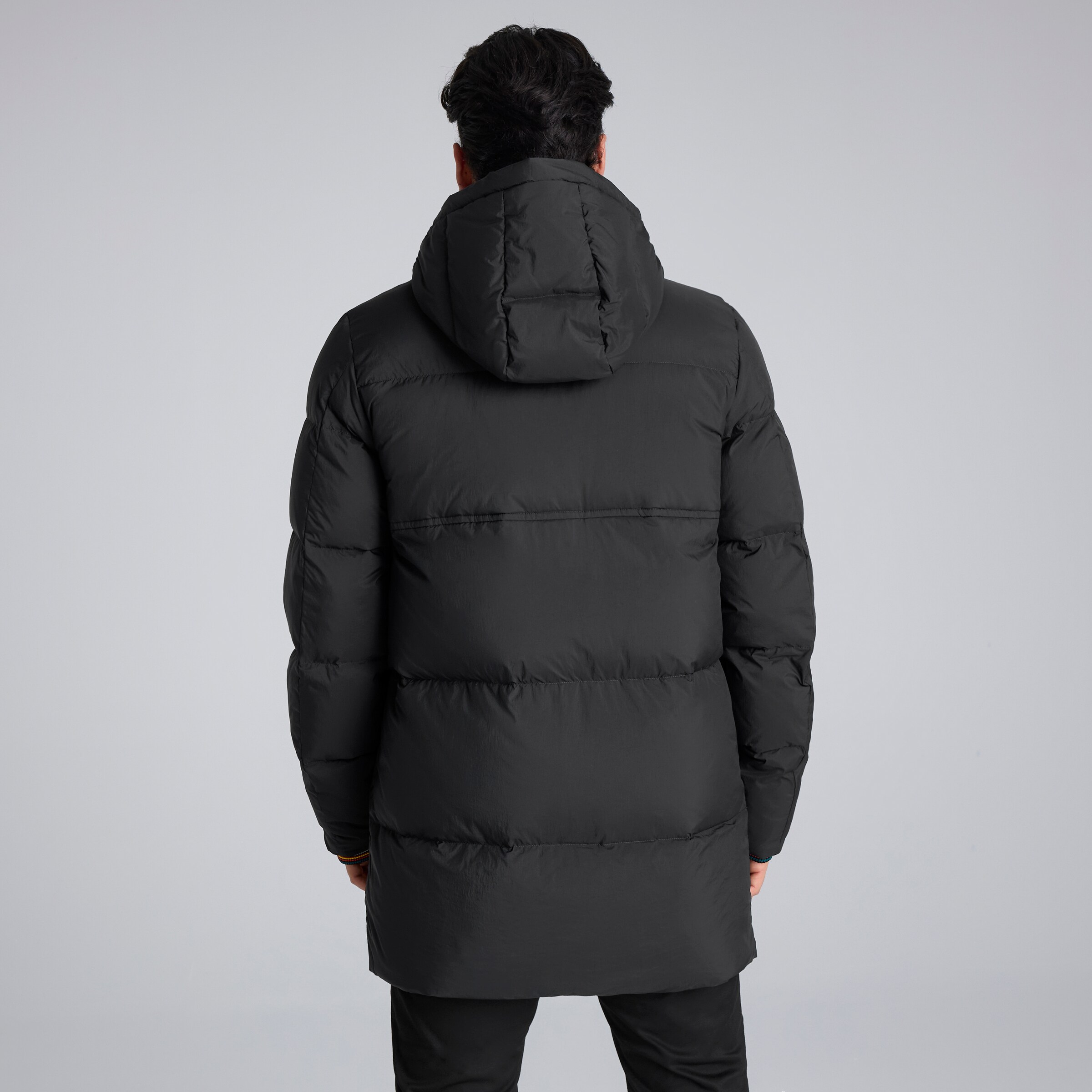 Paul Smith Water Repellent Mid-Length Down Coat Black Noir Détail [2-7]