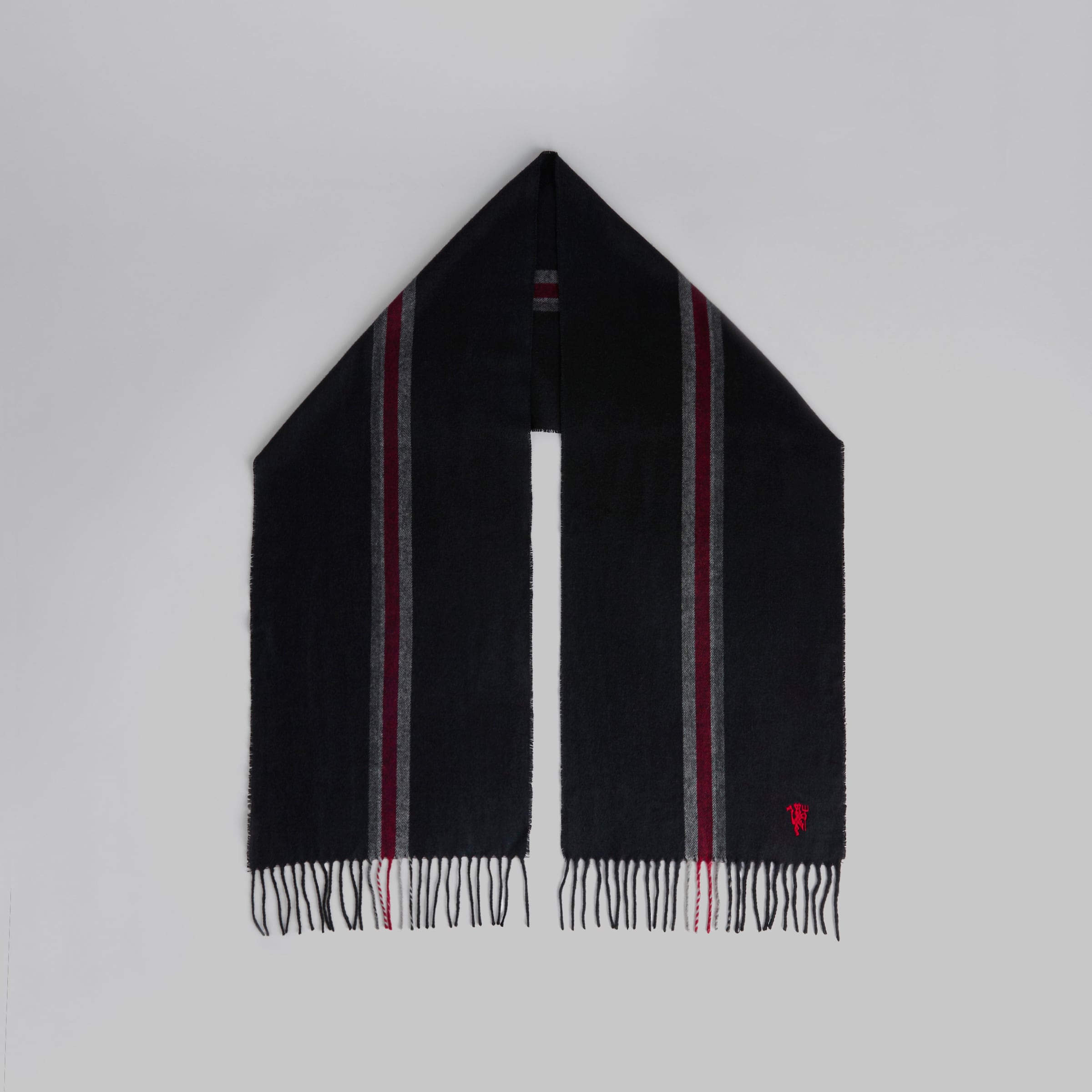 Manchester United x Paul Smith Stripe Scarf Charcoal