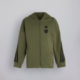 Manchester United x adidas Kids Future Icons 3-Stripes Full Zip Hoodie Green