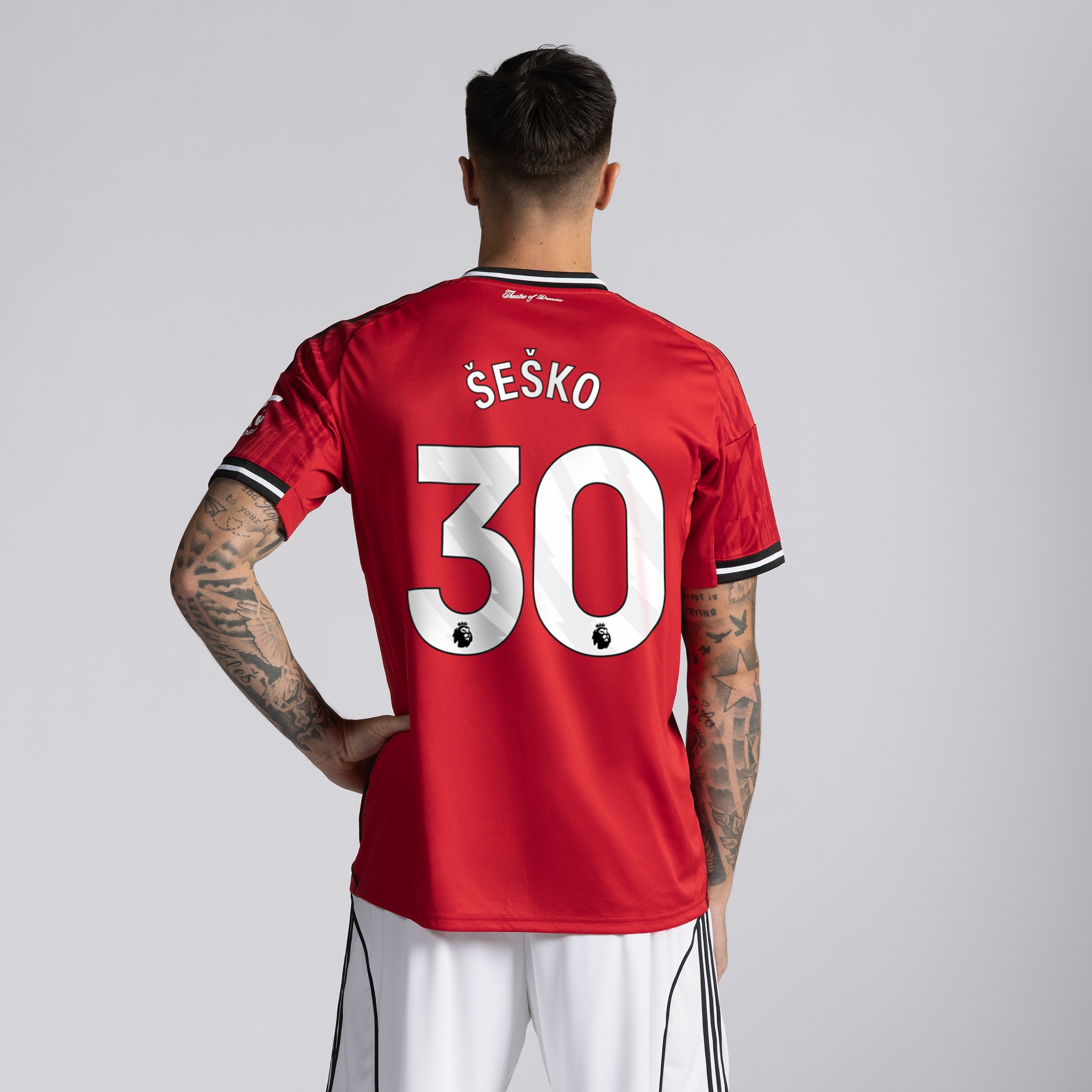 Manchester United 25/26 Home Jersey with Sesko 30 EPL Printing & Badge Red