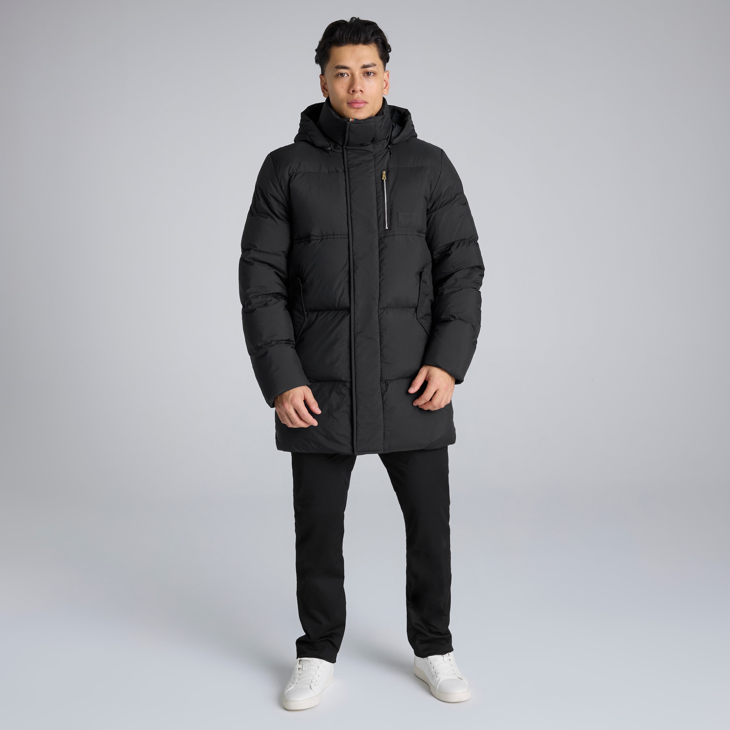 Paul Smith Water Repellent Mid-Length Down Coat Black Noir Détail [3-7]