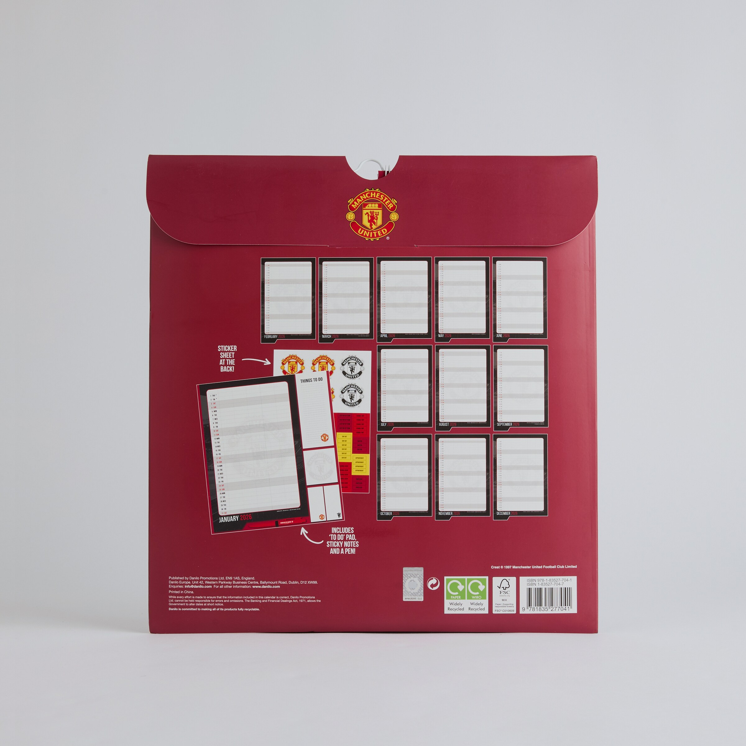 Manchester United 2026 Deluxe Planner Black Black Detail [2-4]