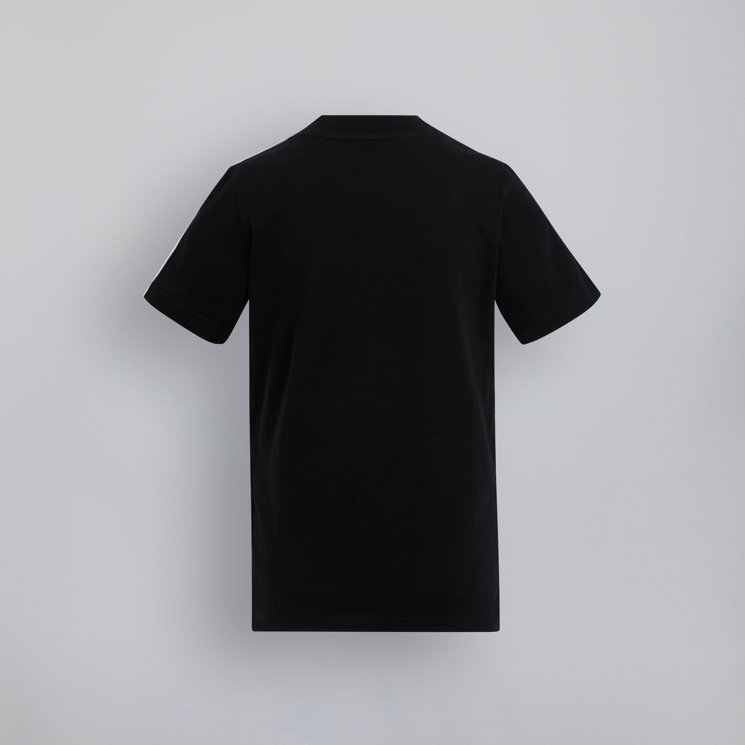 Manchester United x adidas Kids Essentials 3-Stripes Cotton T-Shirt Black Black Detail [2-2]