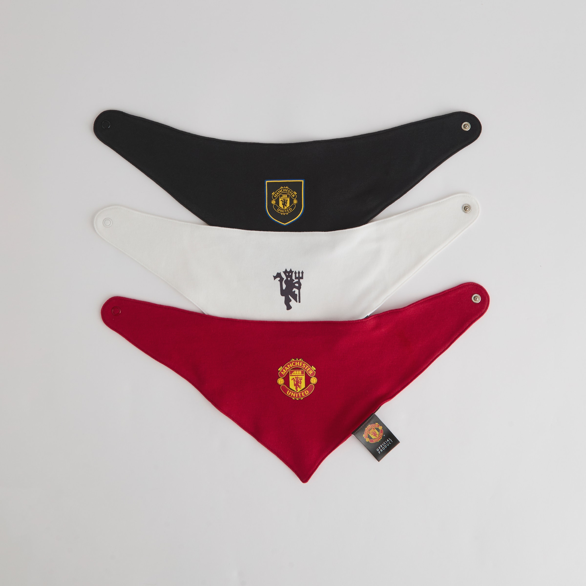 Manchester United Baby Kit Bibs 3 Pack Multi Multicolore Détail [3-4]