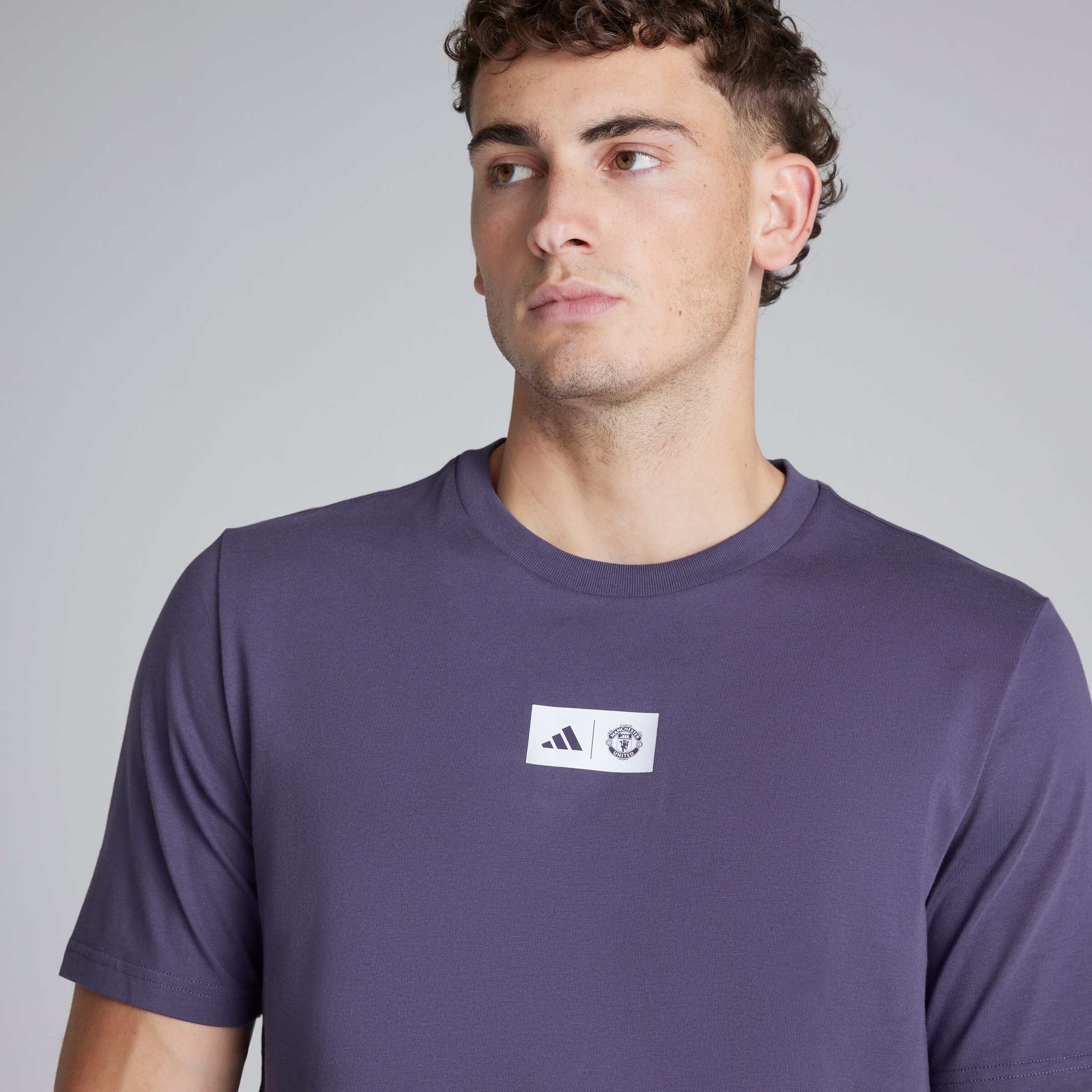 Manchester United Seasonal Graphic T-Shirt Purple Violet Détail [5-8]