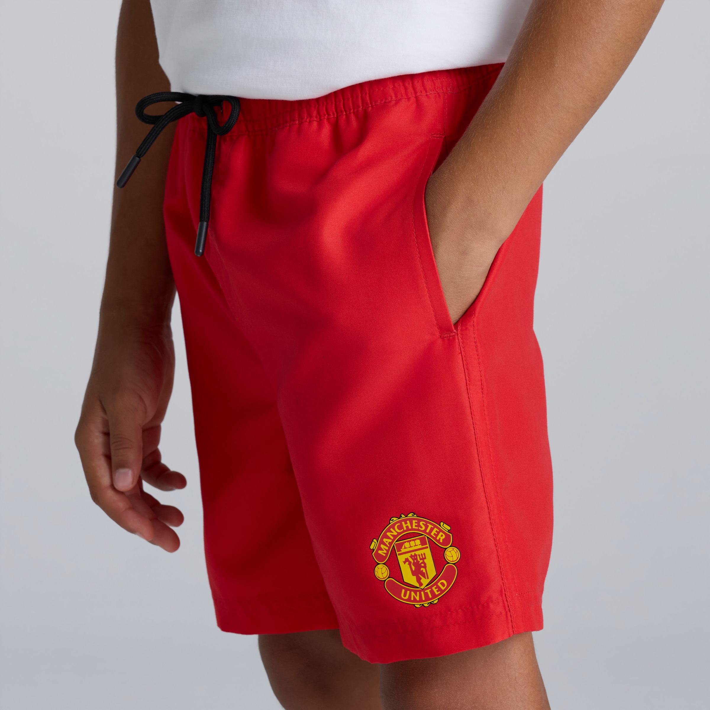 Manchester United Kids Swim Shorts Red Red Detail [4-5]