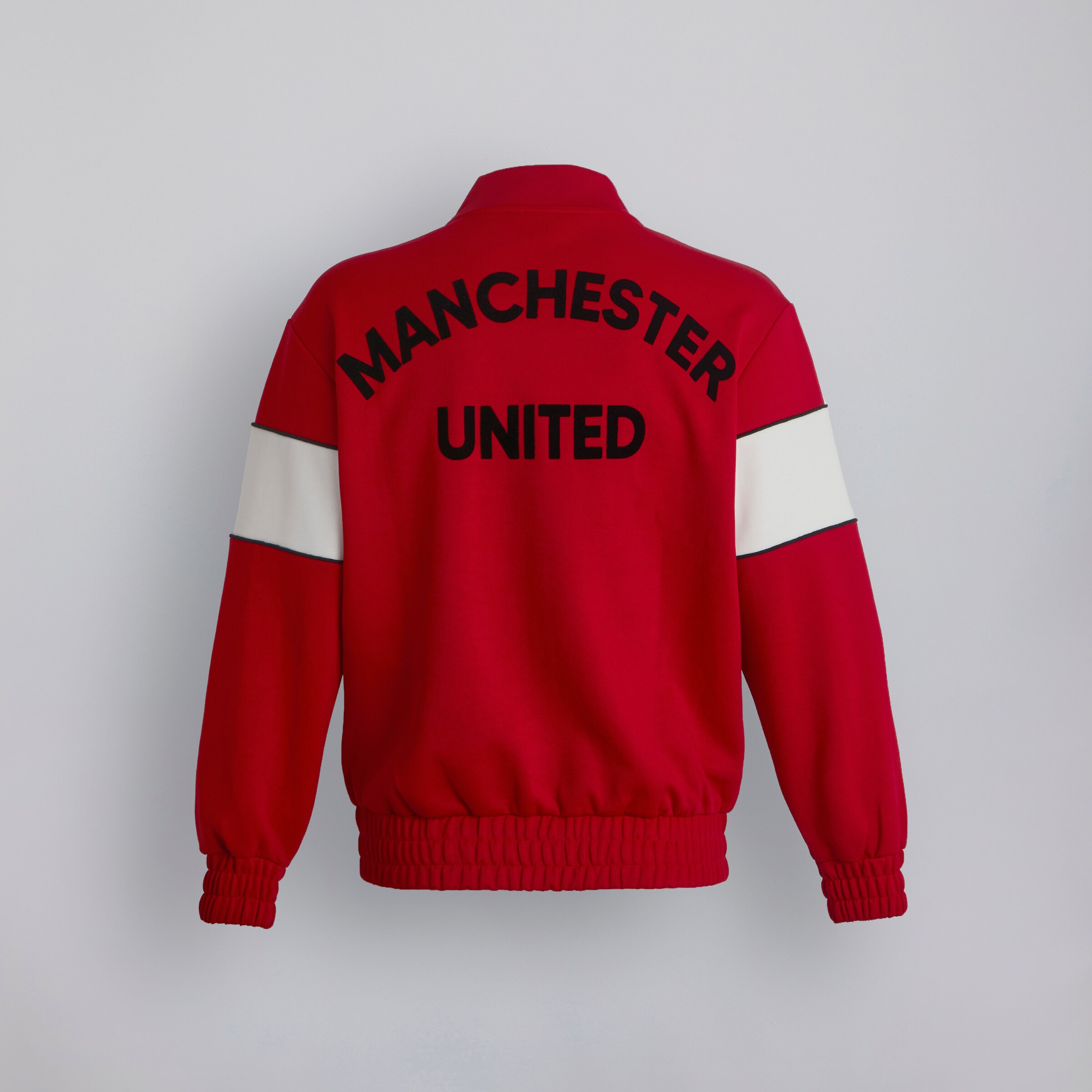 Manchester United Retro Track Jacket with Back Print Red Rouge Détail [2-2]