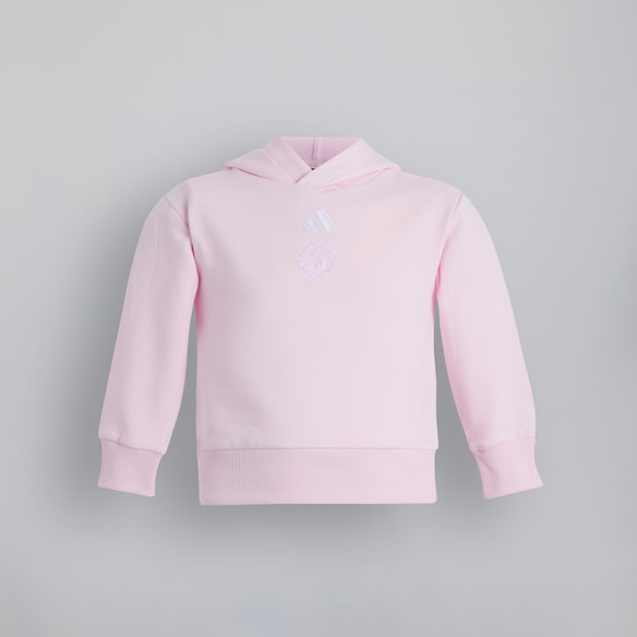 Manchester United x adidas Little Kids Essentials Hoodie Pink Pink