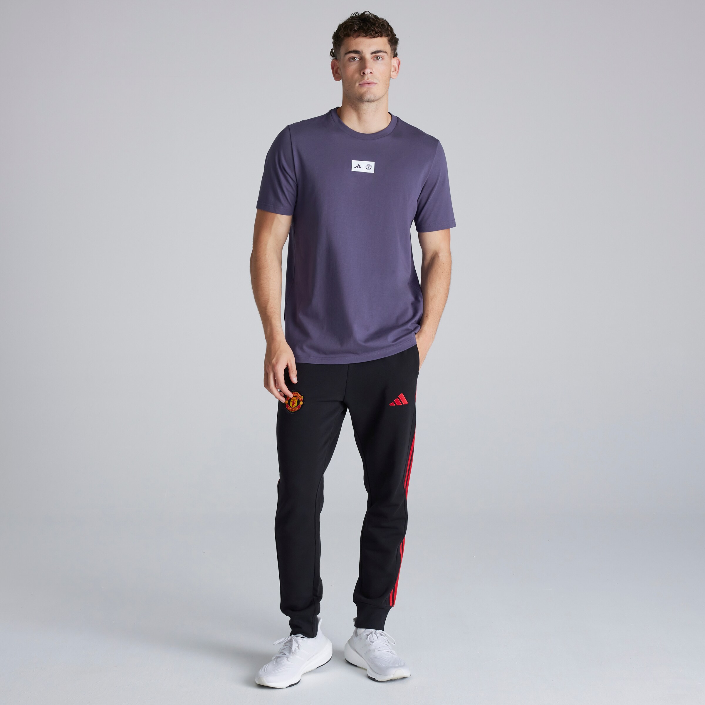 Manchester United Seasonal Graphic T-Shirt Purple Violet Détail [4-8]