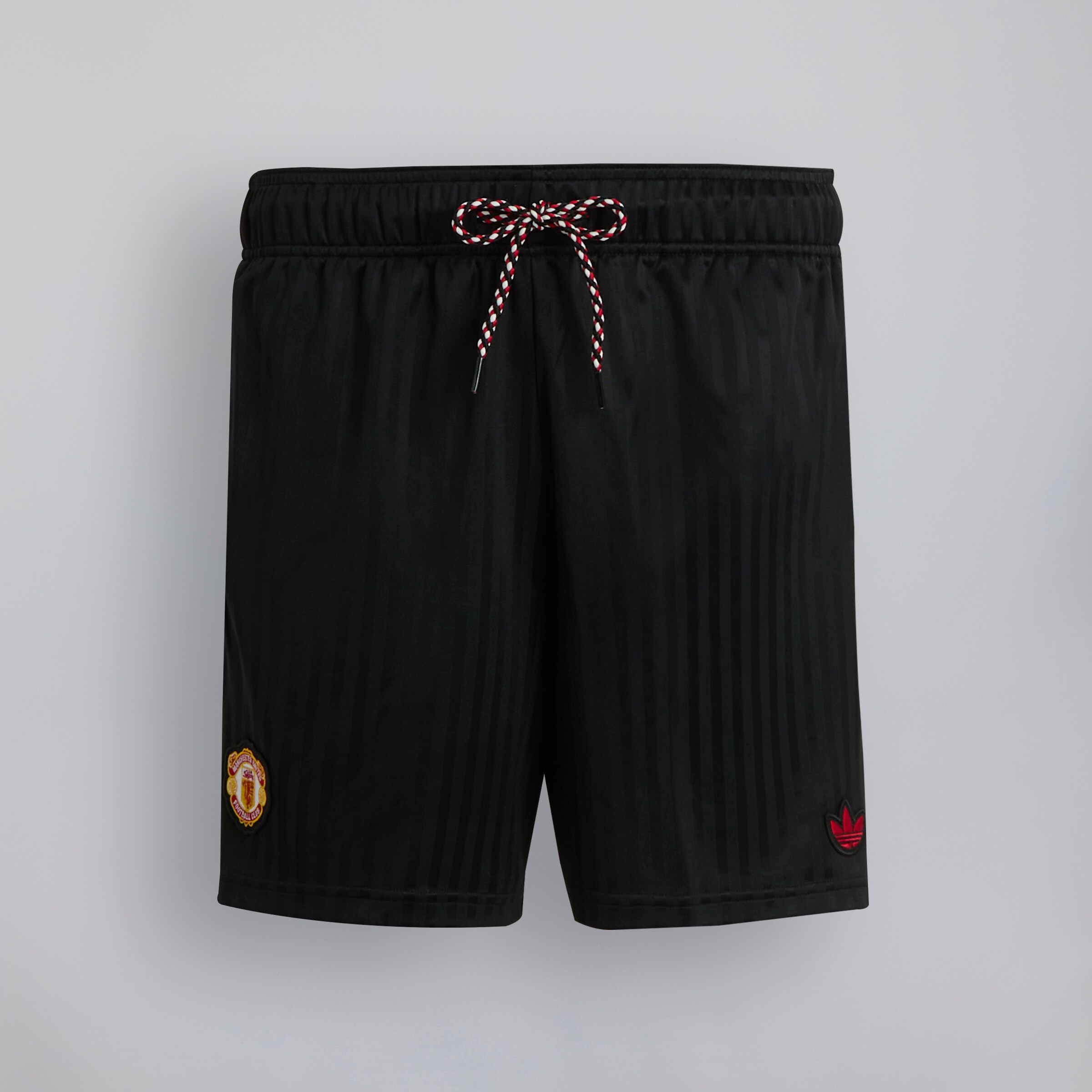 Manchester United x adidas Mens Terrace Icons Shorts Black Noir Détail [7-8]