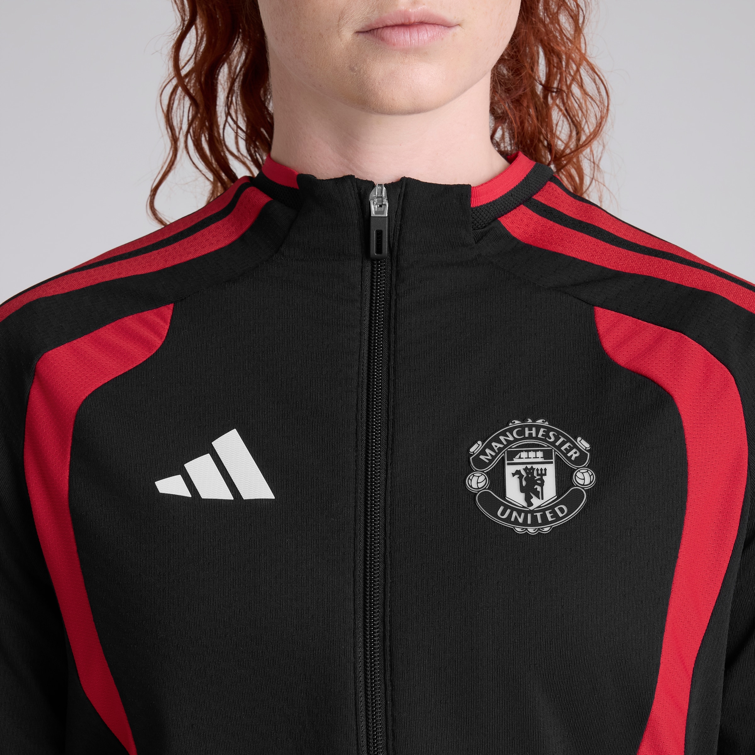 Manchester United Womens 26/27 Training Tiro Authentic Jacket Black Black Detail [4-5]