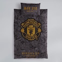 Manchester United Elevated Cotton Single Duvet Cover Black