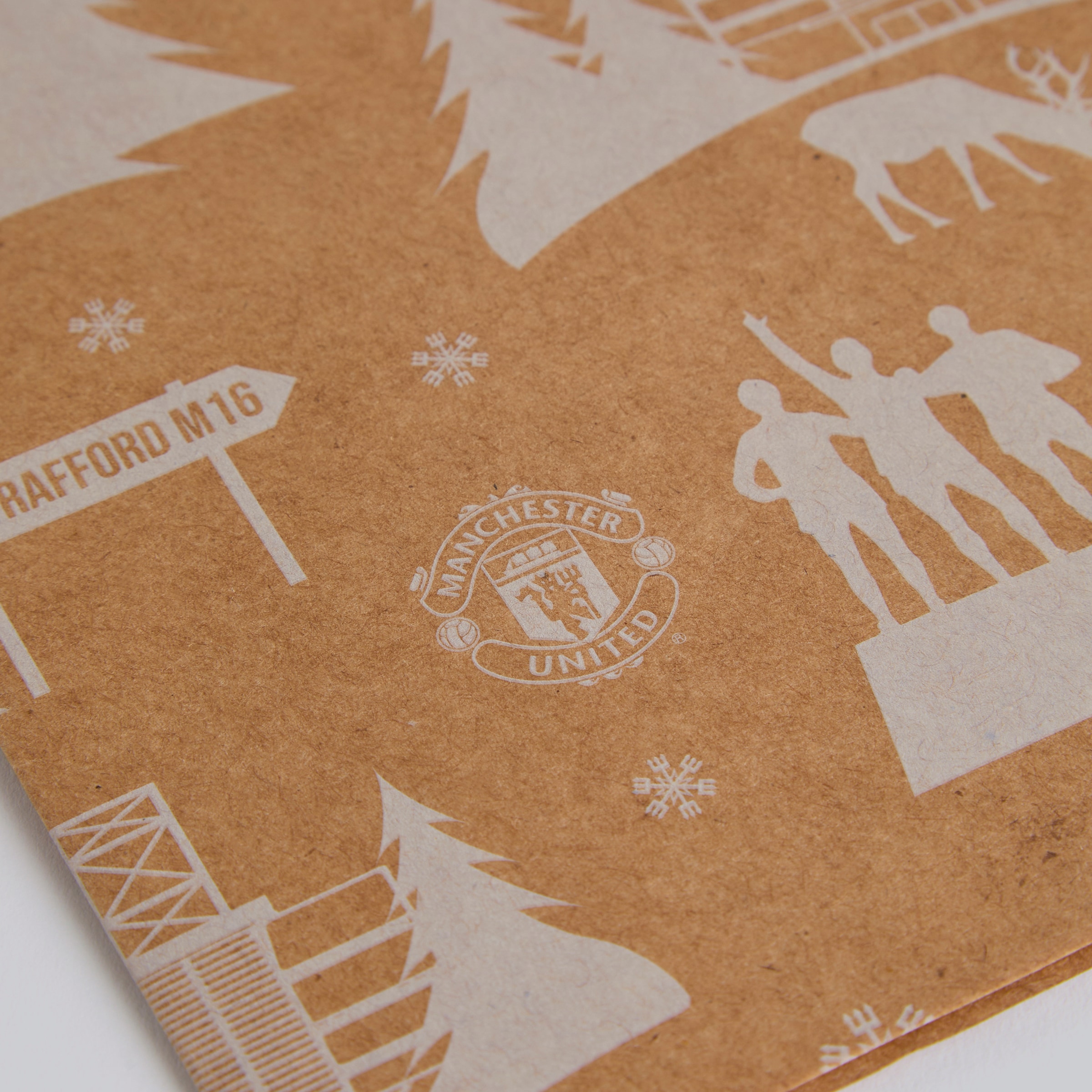 Manchester United Christmas Wrapping Paper Brown Brown Detail [3-4]