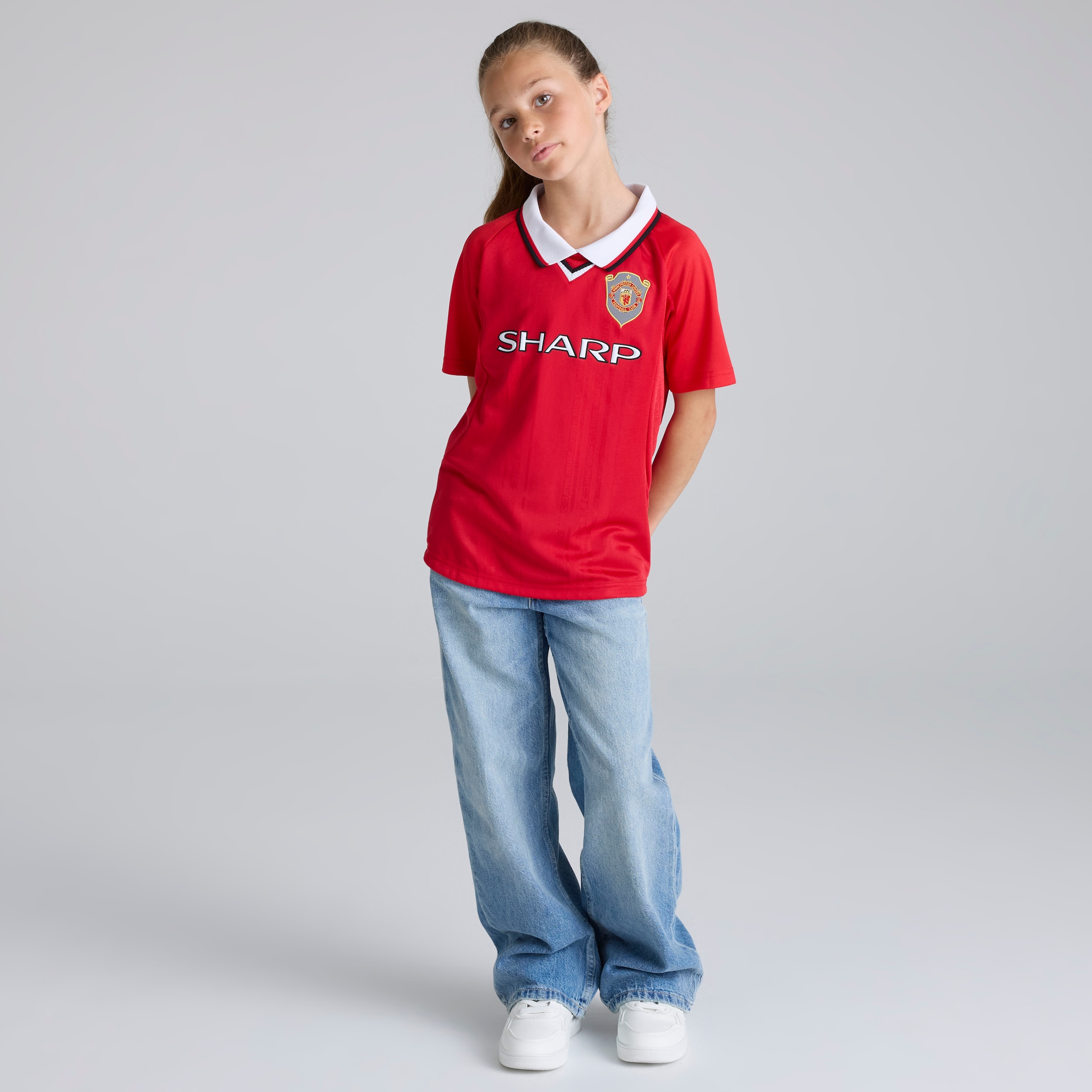 Manchester United Kids 1999 Champions League Final Shirt Red Red Detail [3-5]