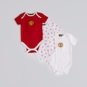 Manchester United Baby Printed Bodysuits 3 Pack Multi