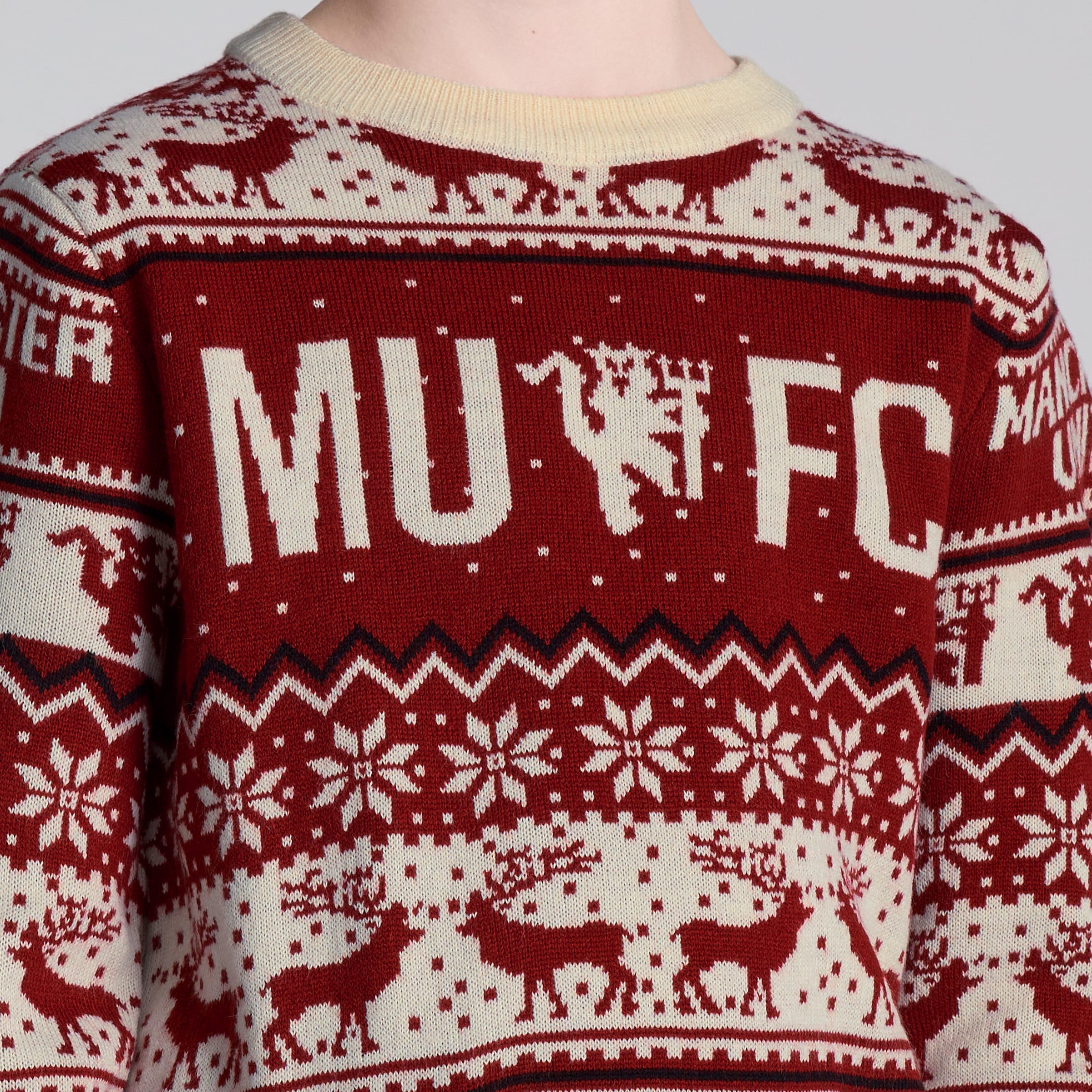 Manchester United Kids Christmas Fairisle Jumper Multi Multi Detail [4-4]