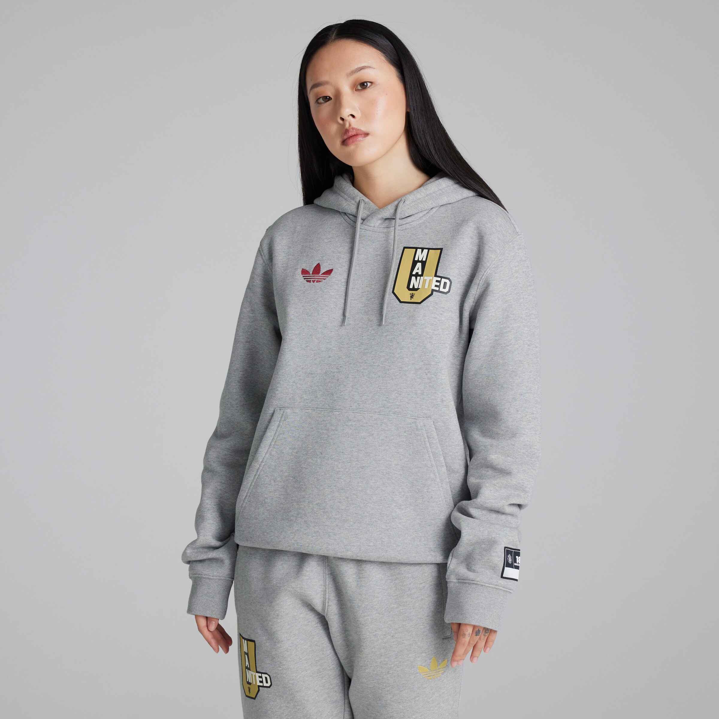 Manchester United VRCT Overhead Hoodie Grey Grey Detail [2-8]