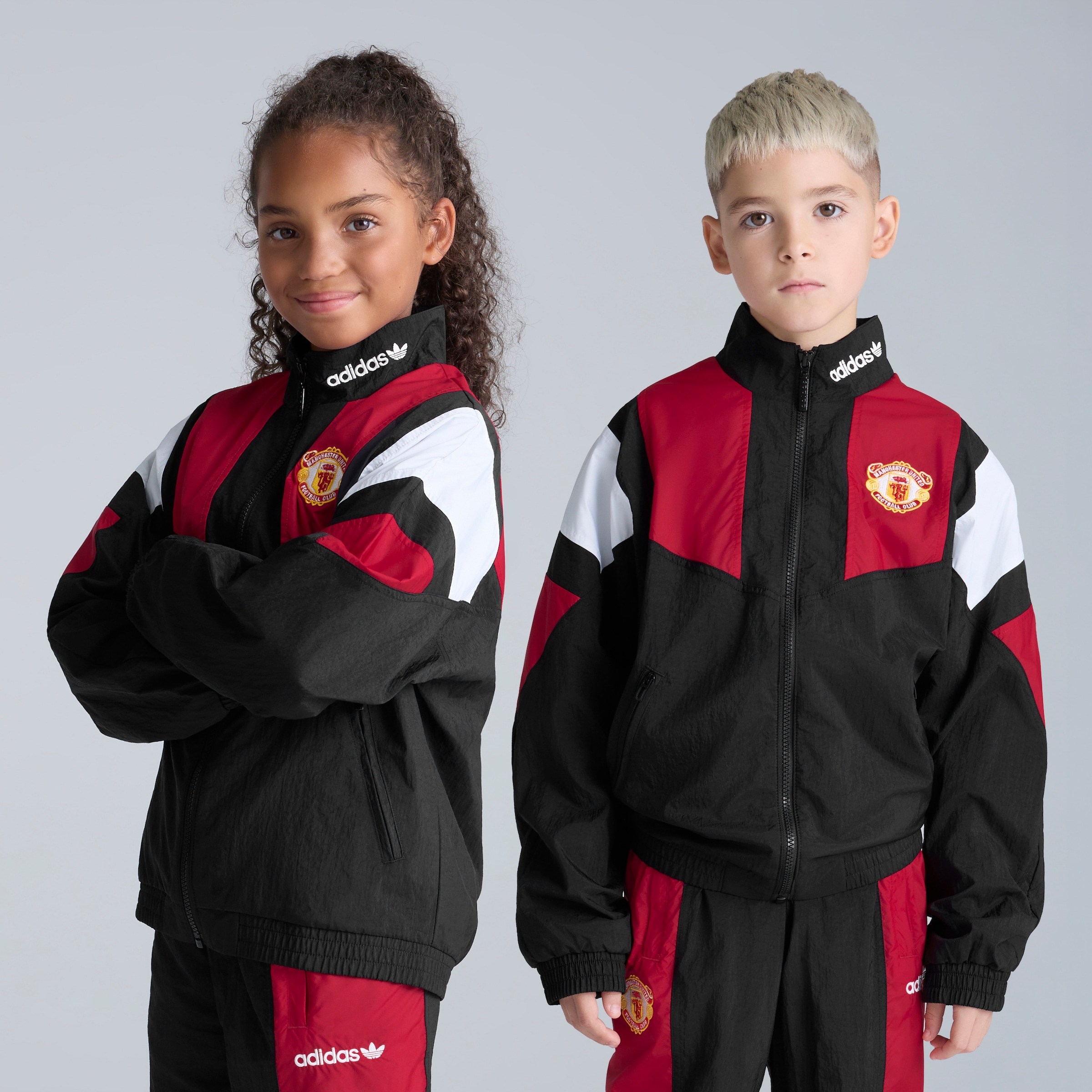 Manchester United x adidas Kids EQT Track Top Black Black