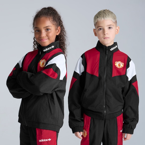 Manchester United x adidas Kids EQT Track Top Black Black