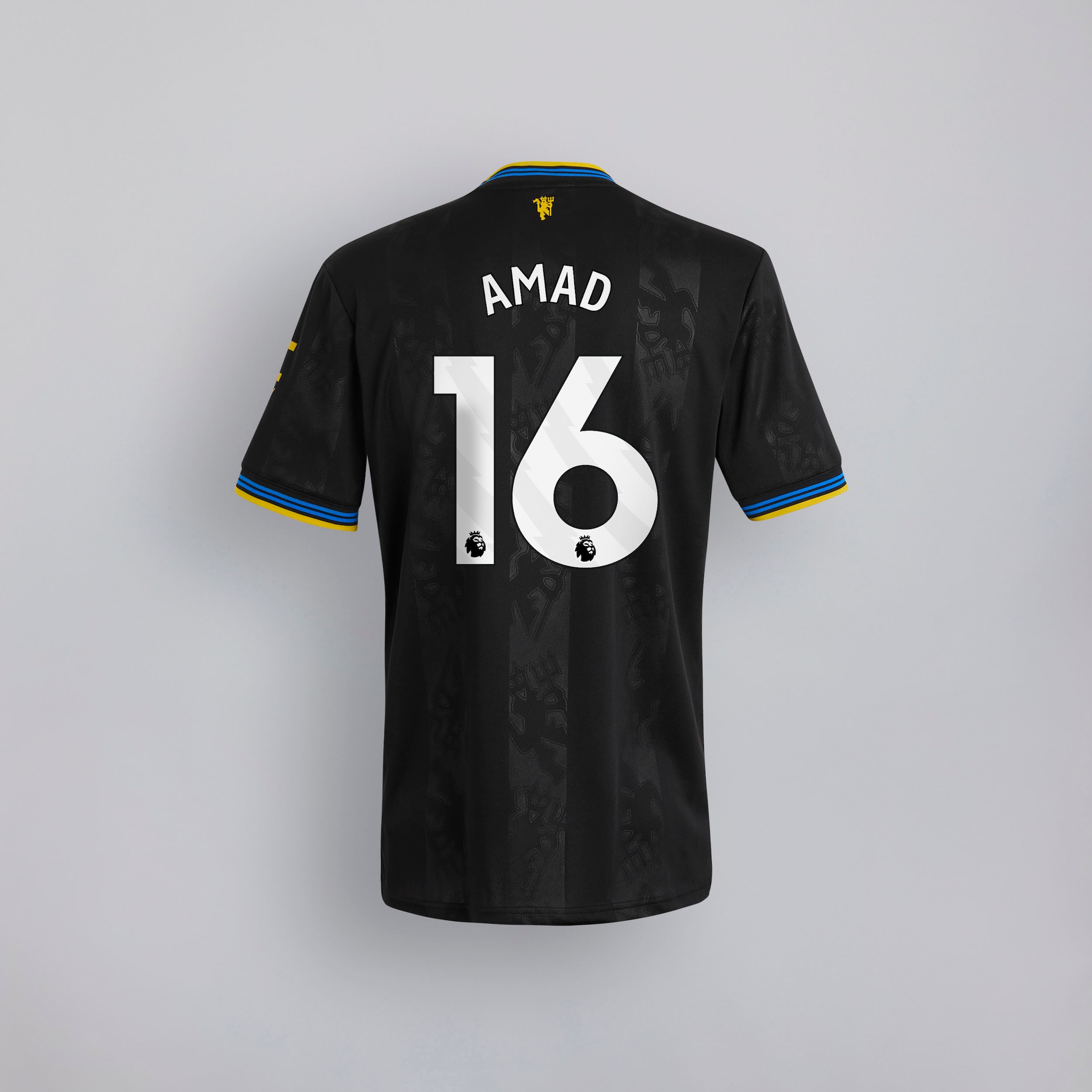 Manchester United 25/26 Third Jersey with Amad 16 EPL Printing & Badge 黑色