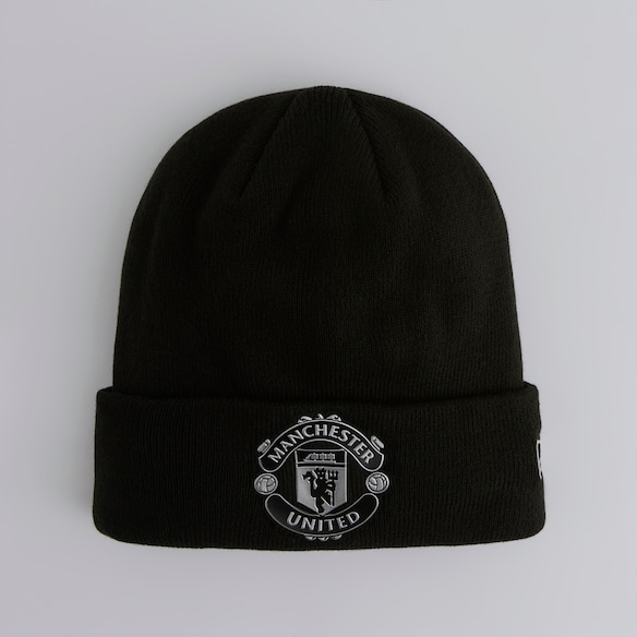 Manchester United x New Era Reflective Crest Beanie Black Black