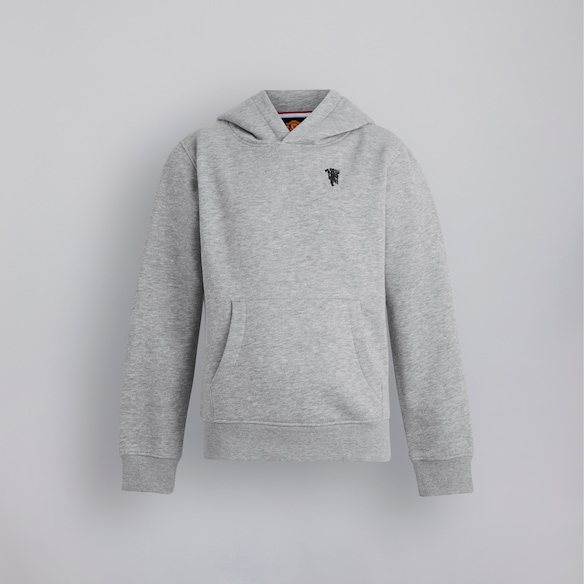 Manchester United Kids Devil Essentials Overhead Hoodie Grey Grey