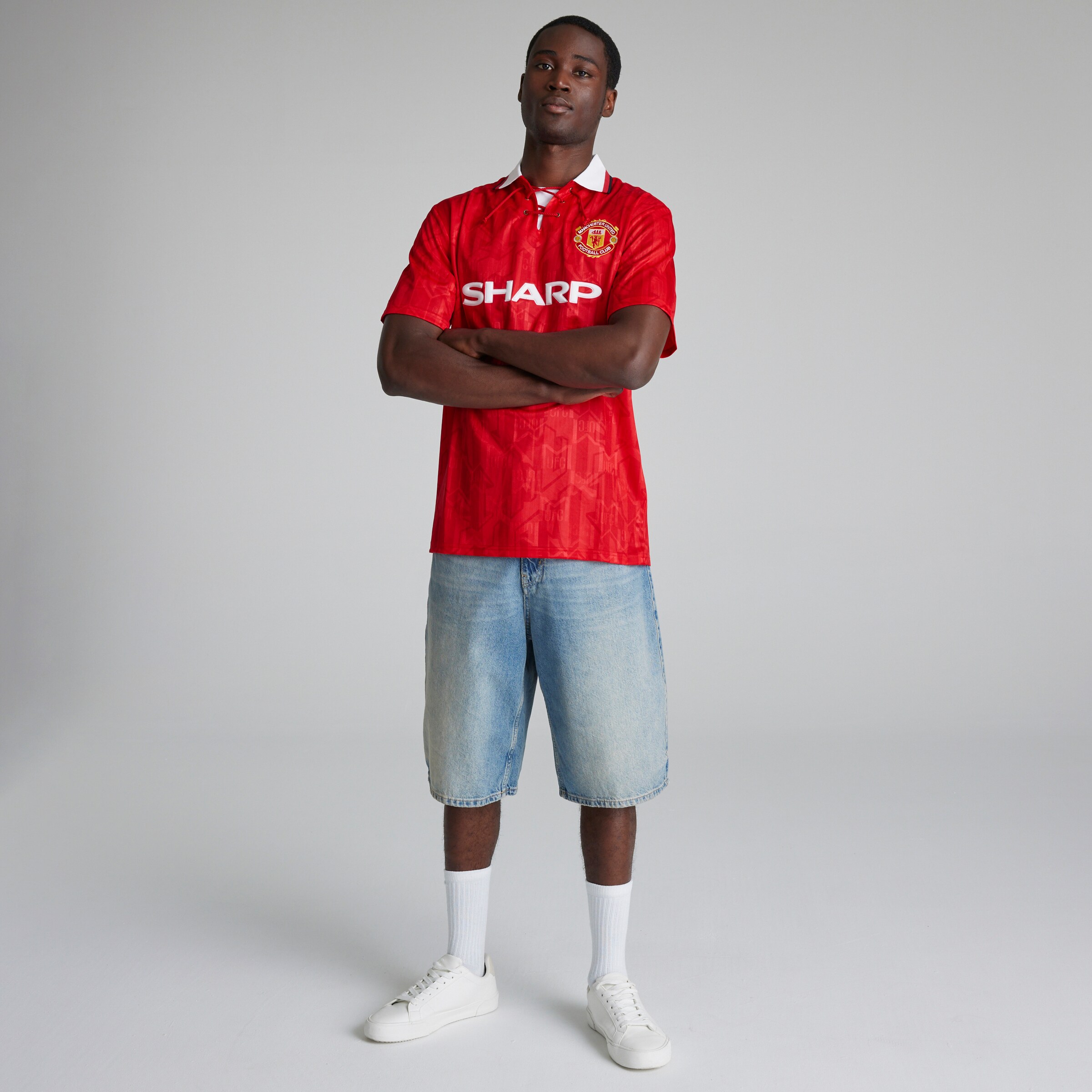 Manchester United 1992-94 Home Shirt Red Rouge Détail [3-5]