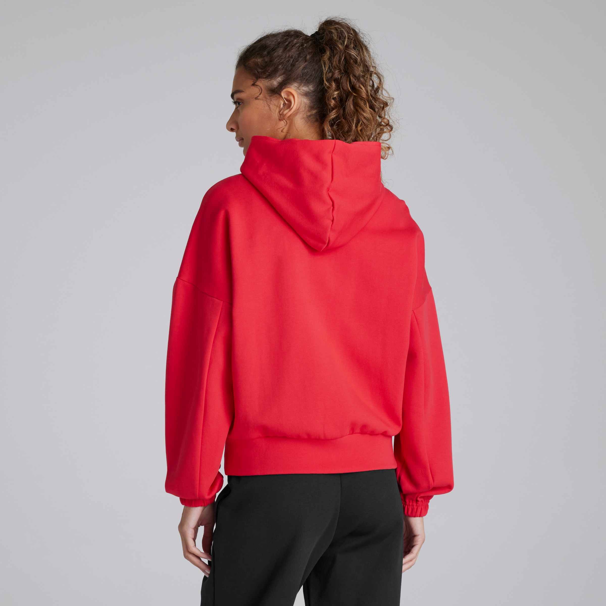 Manchester United x adidas Womens Future Icons Full Zip Hoodie Red Red Detail [2-5]