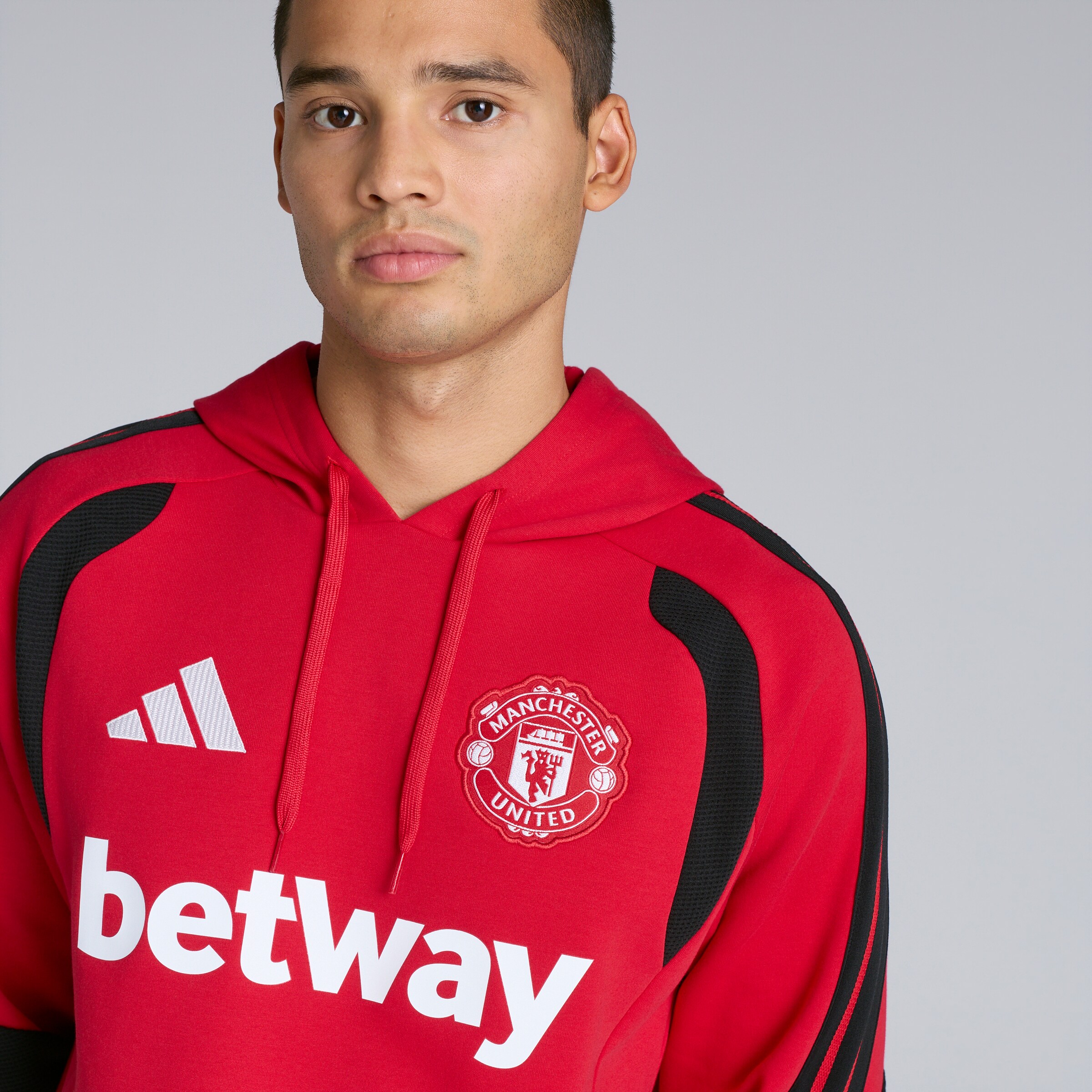 Manchester United 26/27 Training Tiro Hoodie Red (Sponsored) 红色 细节 [4-5]
