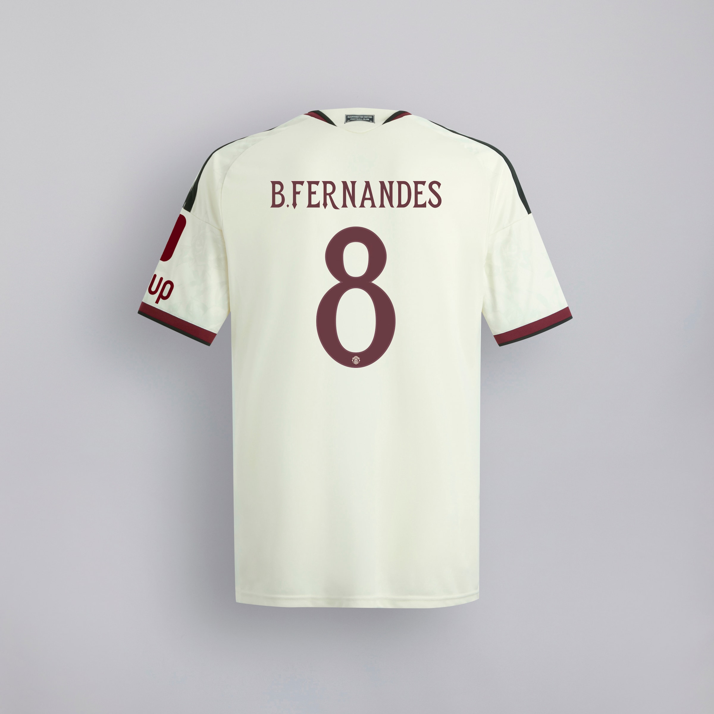 Manchester United 26/27 Third Authentic Jersey with Fernandes 8 UCL Printing & Badge Beige