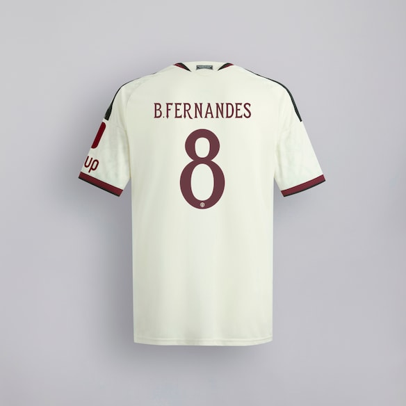 Manchester United 26/27 Third Authentic Jersey with Fernandes 8 UCL Printing & Badge Beige